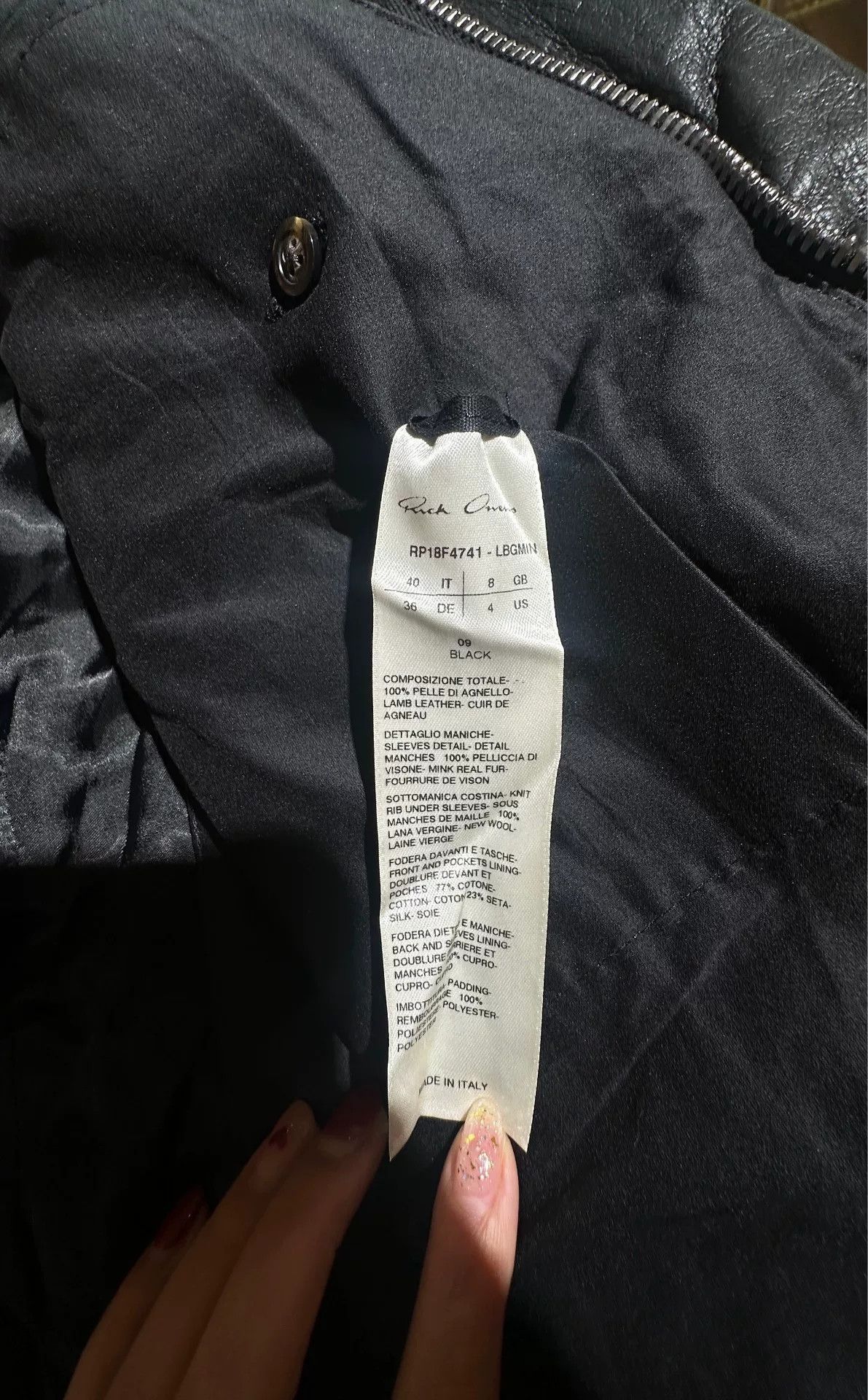 Rick Owens Rick Owens Black Leather Jacket Size S / US 4 / IT 40 - 6 Thumbnail
