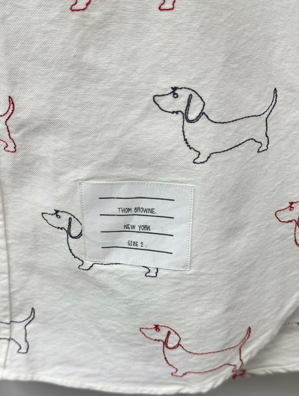Thom Browne Thom Browne Men's Dachshund Embroidered Shirt Size US M / EU 48-50 / 2 - 6 Thumbnail