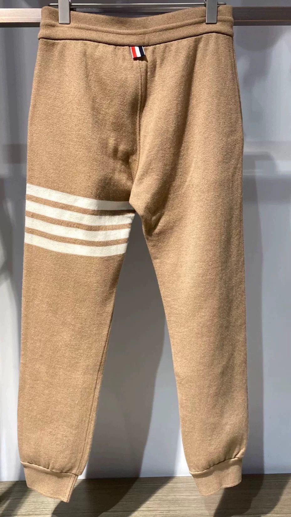 Thom Browne Thom Browne Women's Beige 4-Stripe Sweatpants Size 40" / US 18 - 2 Thumbnail