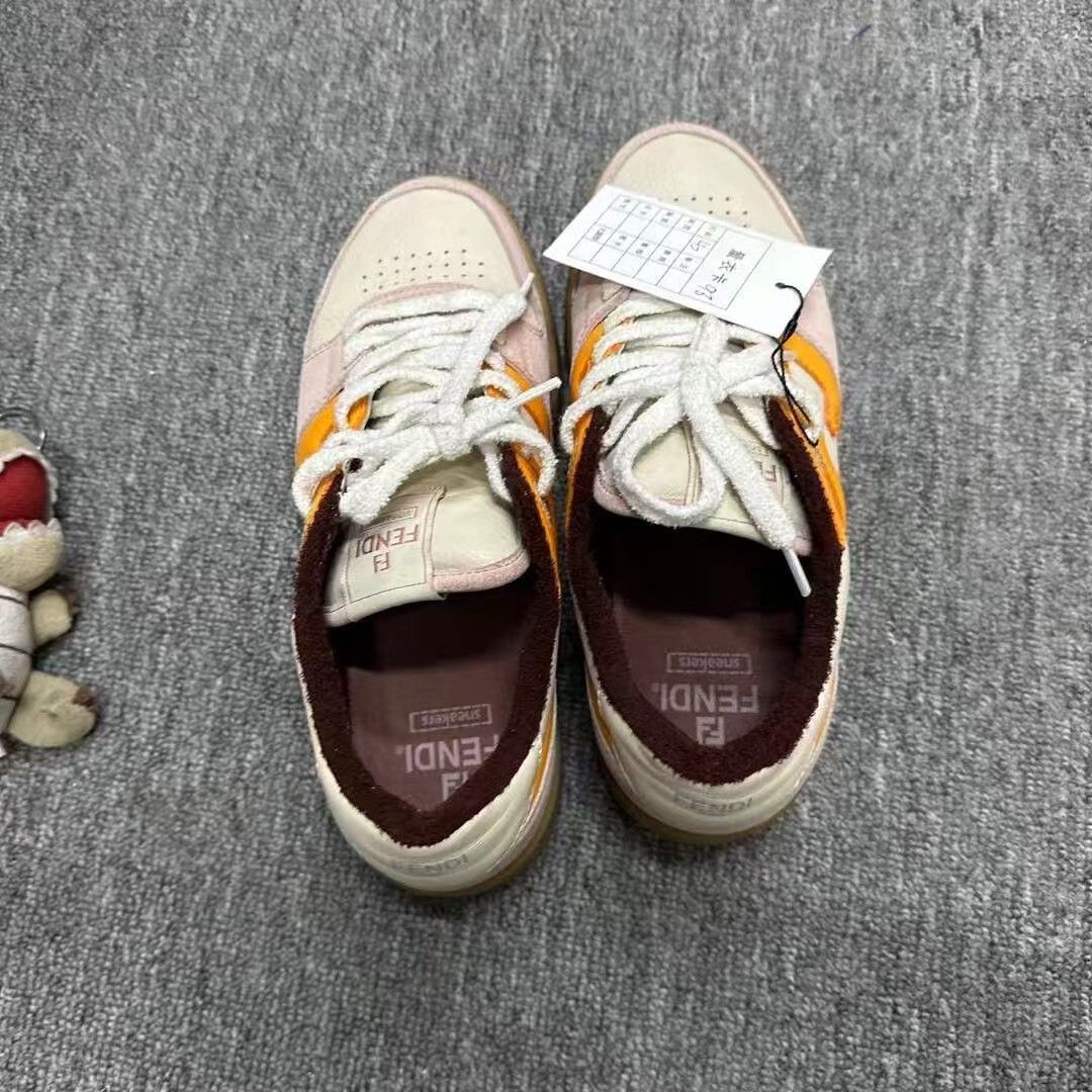 Fendi Fendi FF Logo Pink Orange Sneakers Size US 9 / IT 39 - 5 Thumbnail