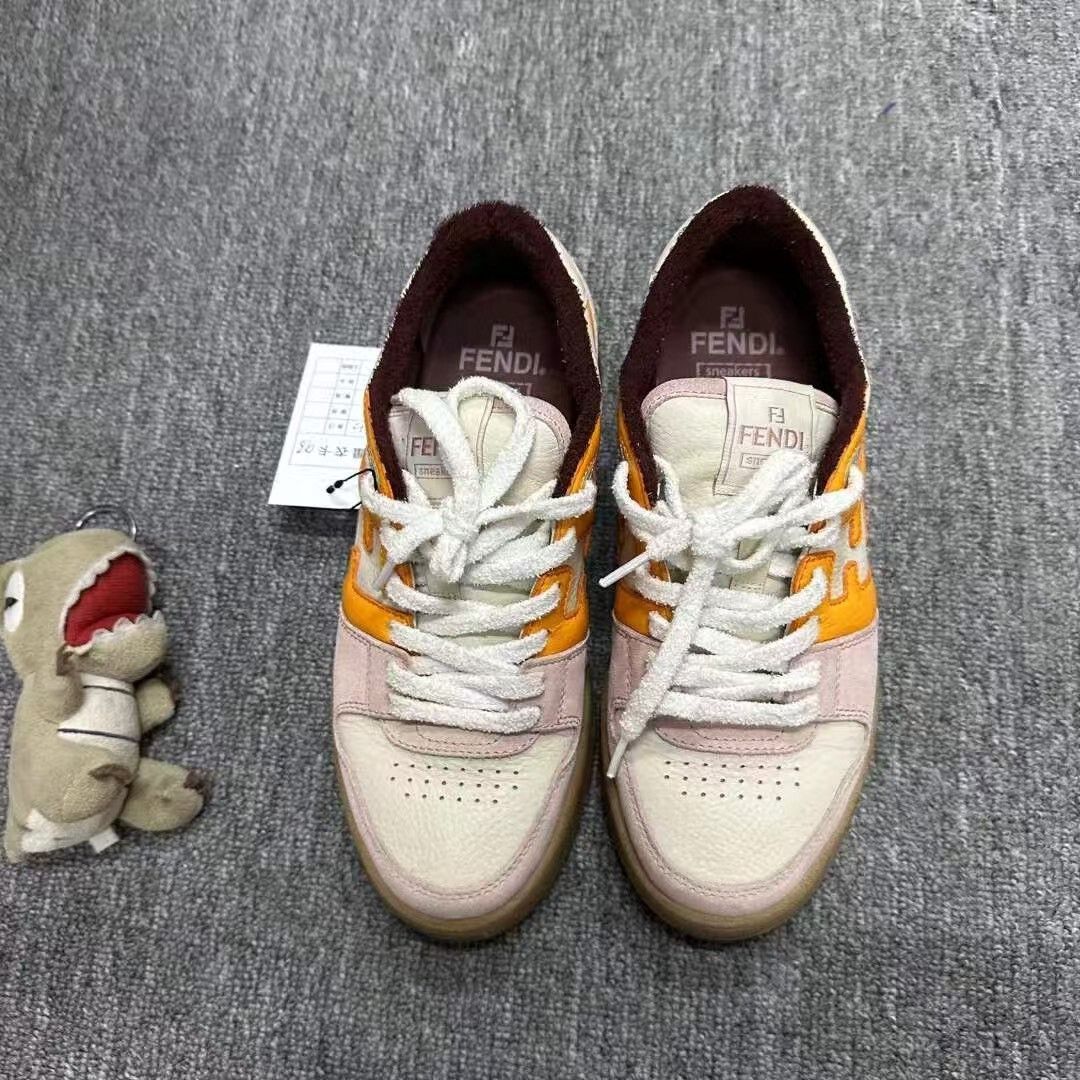 Fendi Fendi FF Logo Pink Orange Sneakers Size US 9 / IT 39 - 4 Thumbnail