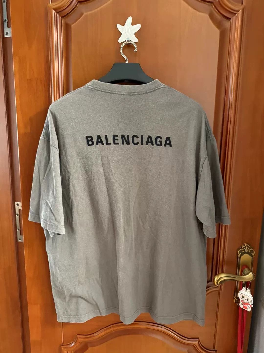Balenciaga Balenciaga Khaki Embroidered Logo Short Sleeve Size US XL / EU 56 / 4 - 2 Thumbnail