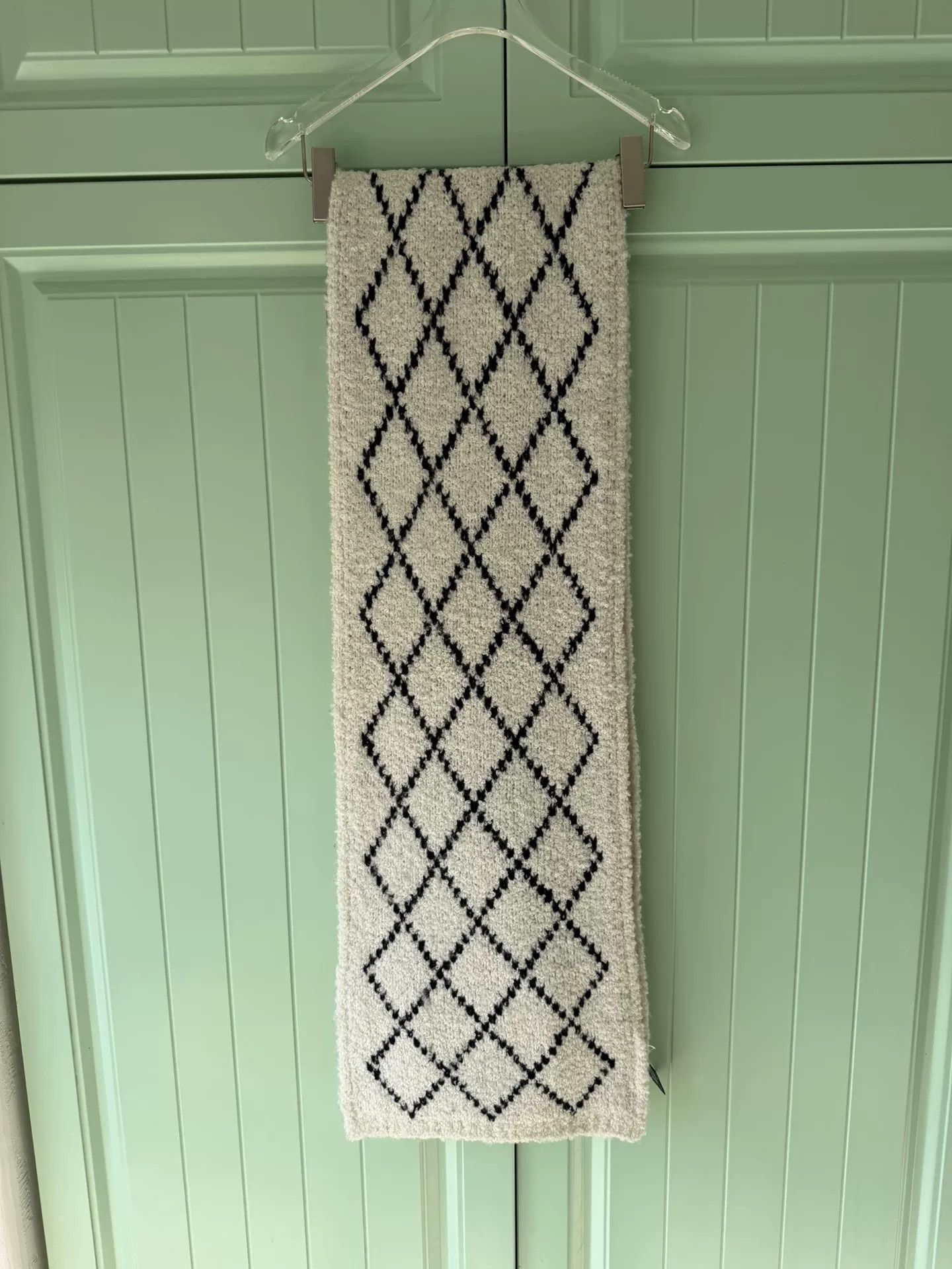 Chanel Chanel Black White Quilted Cashmere Scarf Size ONE SIZE - 6 Thumbnail