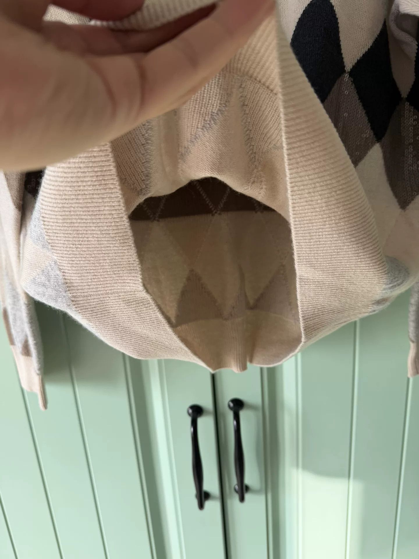 Brunello Cucinelli Brunello Cucinelli Argyle Cashmere Wool Sweater Size XS / US 0-2 / IT 36-38 - 8 Thumbnail