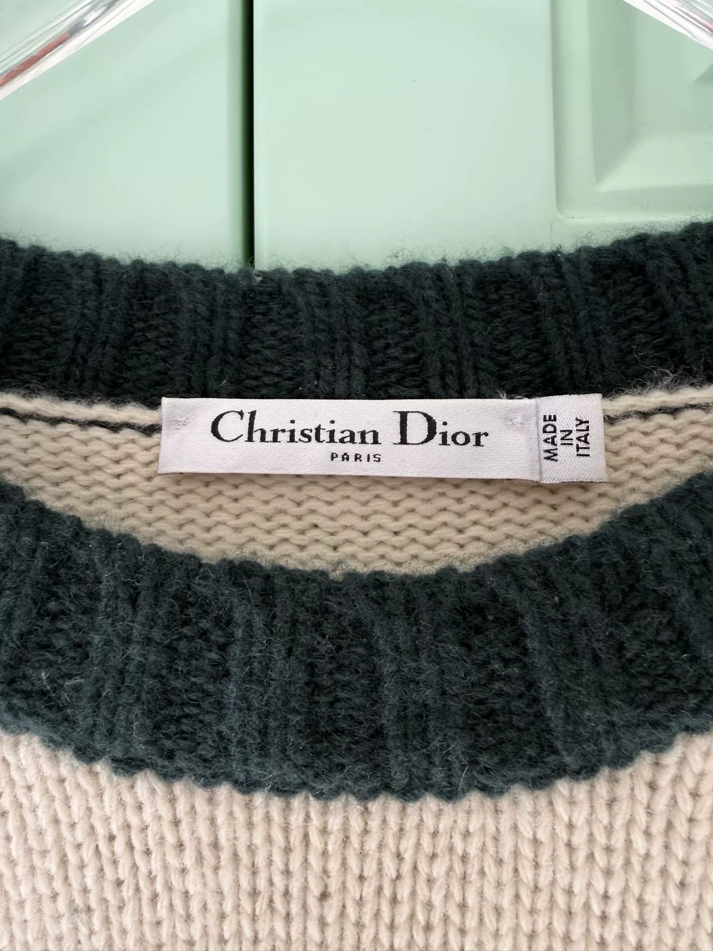 Dior Dior Colorblock Logo Wool Cashmere Sweater Size XS / US 0-2 / IT 36-38 - 3 Thumbnail