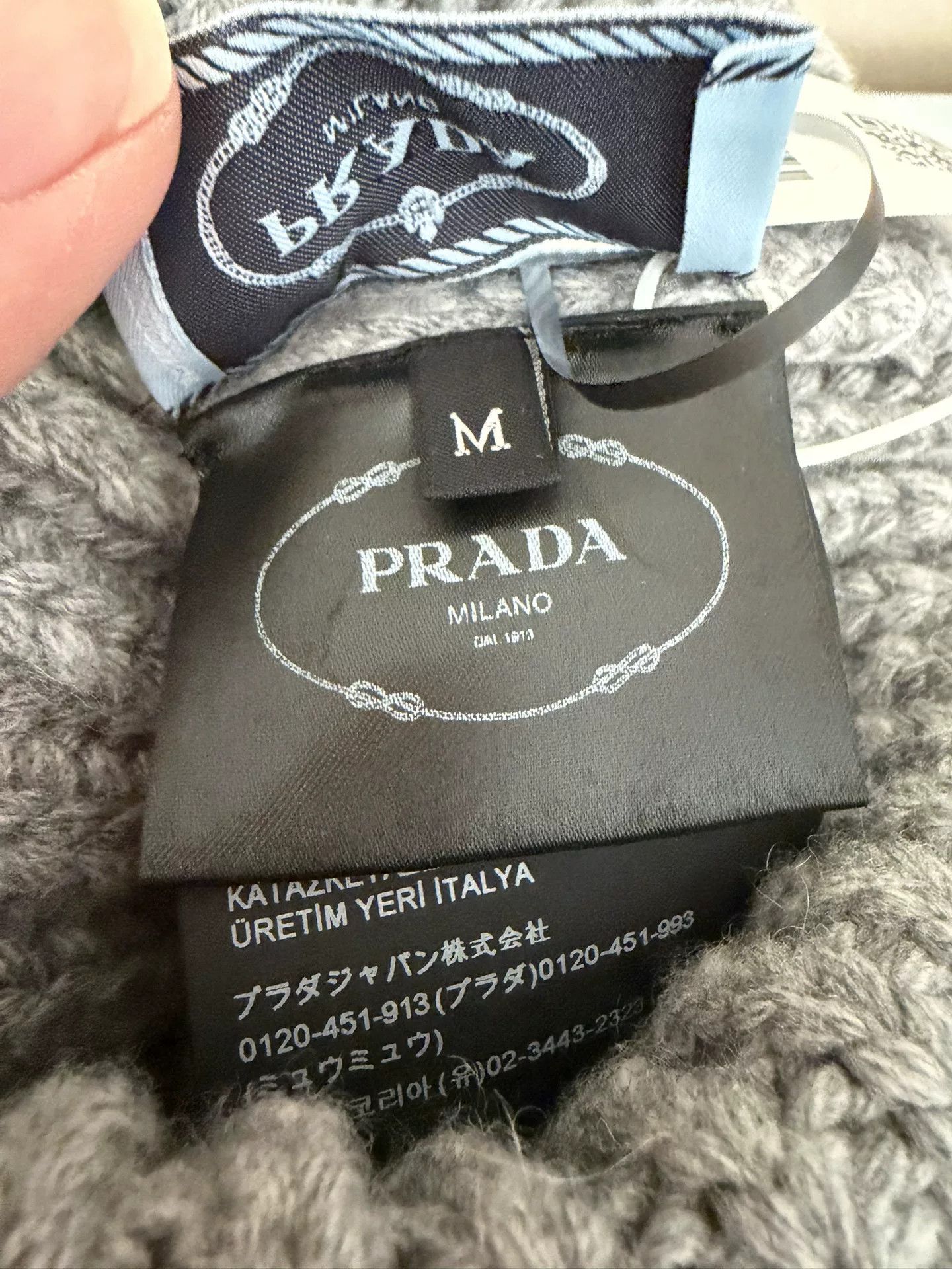 Prada Prada Gray Wool Knit Hat Size ONE SIZE - 5 Thumbnail