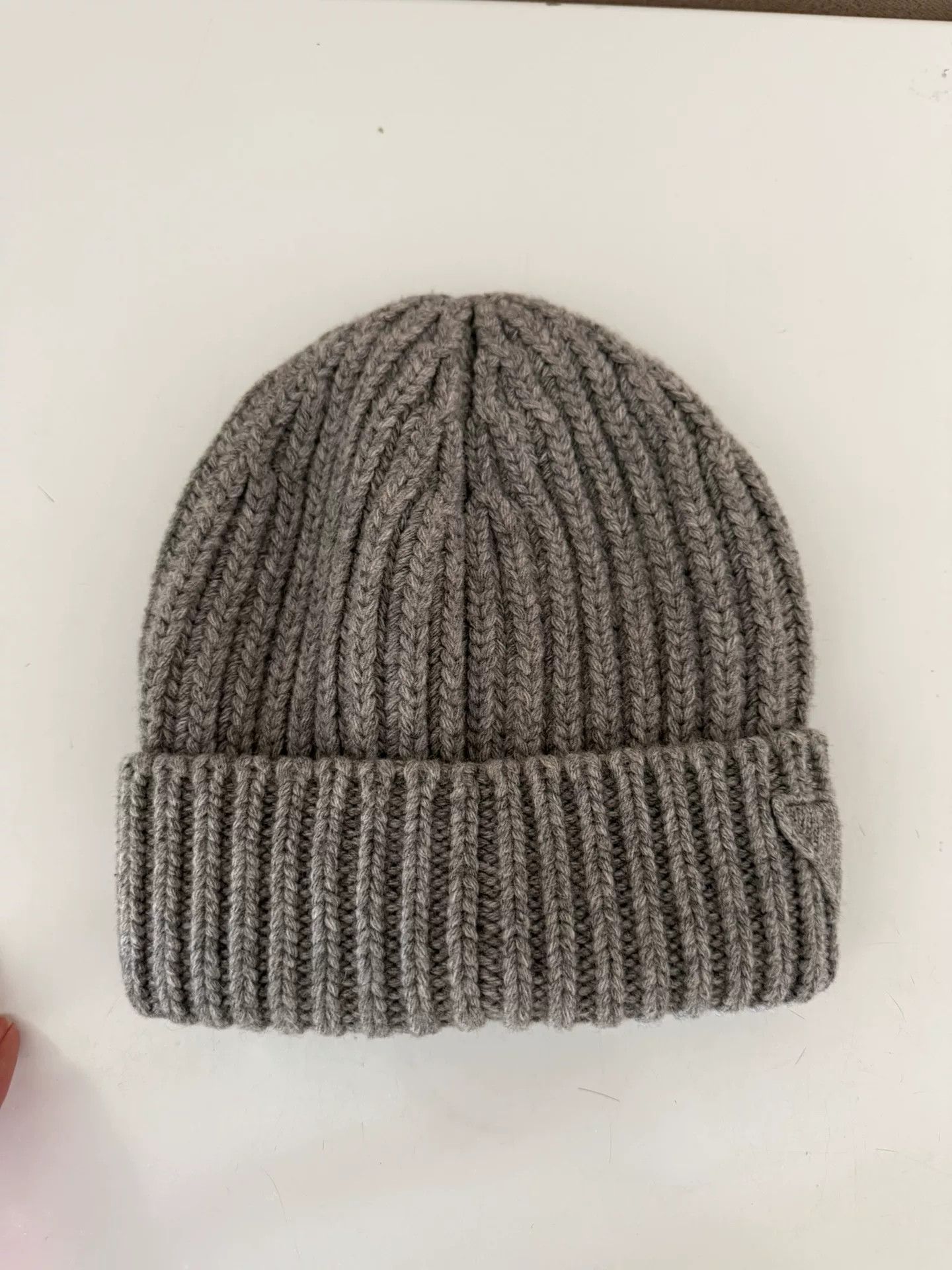 Prada Prada Gray Wool Knit Hat Size ONE SIZE - 2 Thumbnail