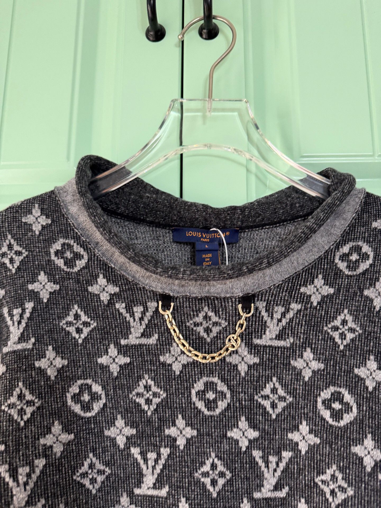 Louis Vuitton Louis Vuitton 25 Monogram Chain Knit Size L / US 10 / IT 46 - 5 Thumbnail