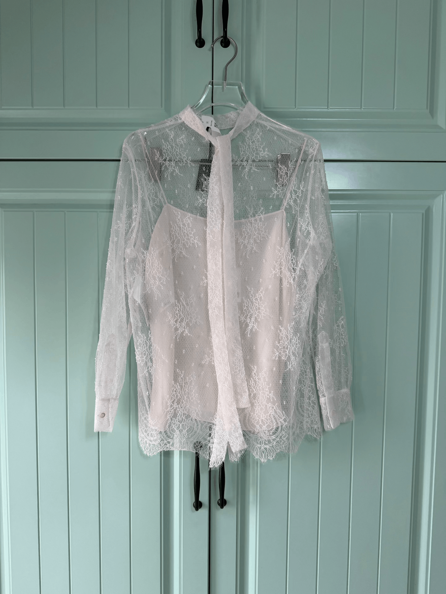 Dior Dior White Lace Shirt Size S / US 4 / IT 40 - 2 Thumbnail