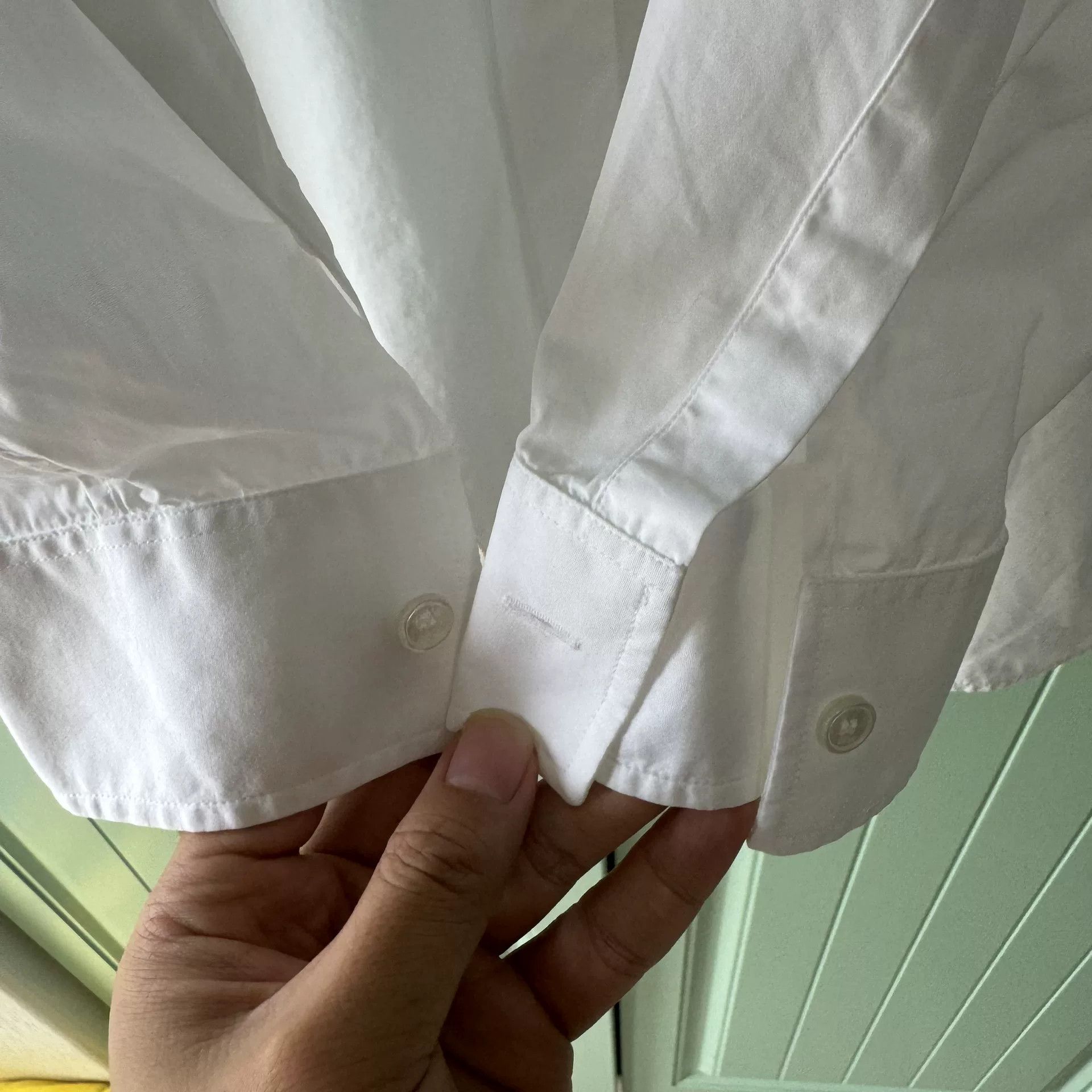 Dior Dior White Triangle Embroidery Shirt Size S / US 4 / IT 40 - 6 Thumbnail