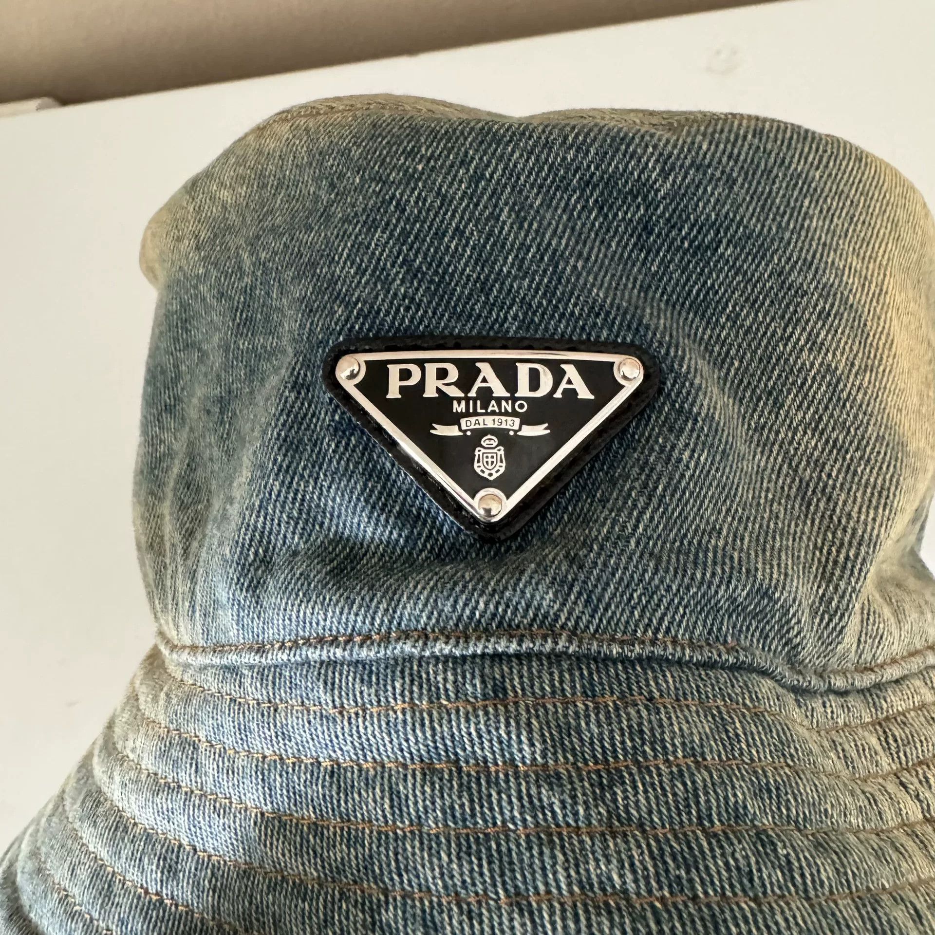 Prada Prada Denim Bucket Hat L Size ONE SIZE - 6 Thumbnail