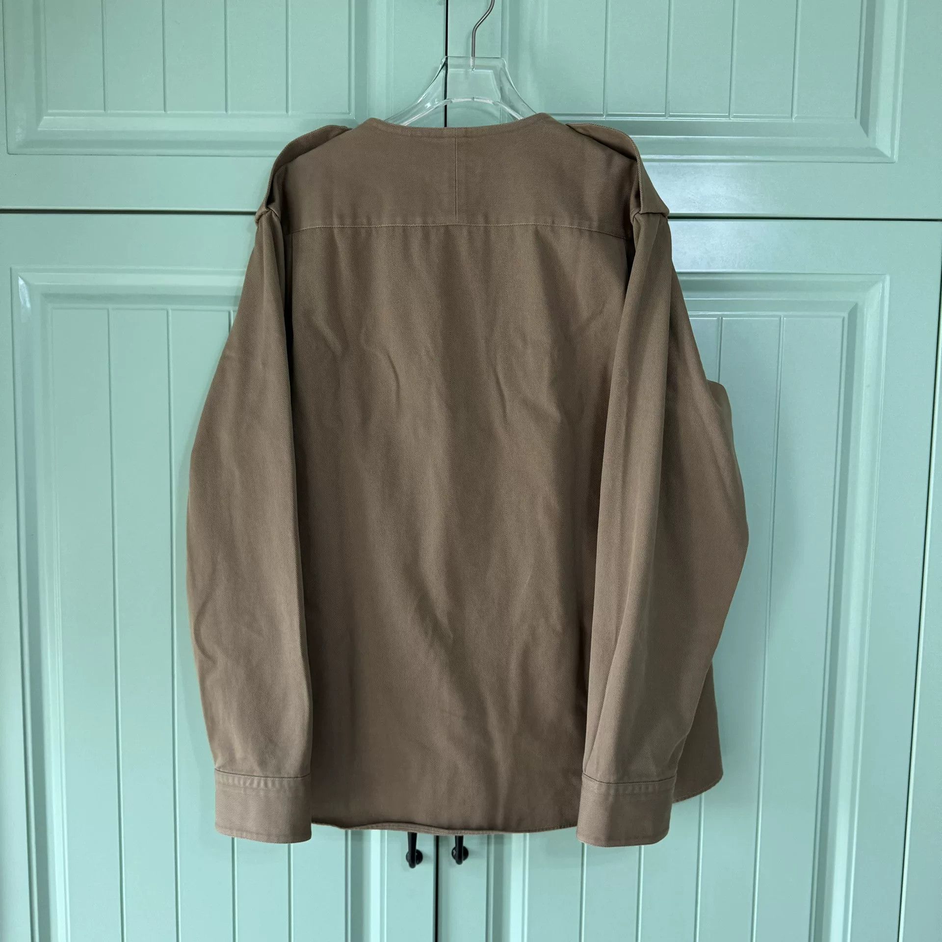 Hermes Hermes Men's Beige Cotton Shirt Jacket Size US XXS / EU 40 - 2 Thumbnail