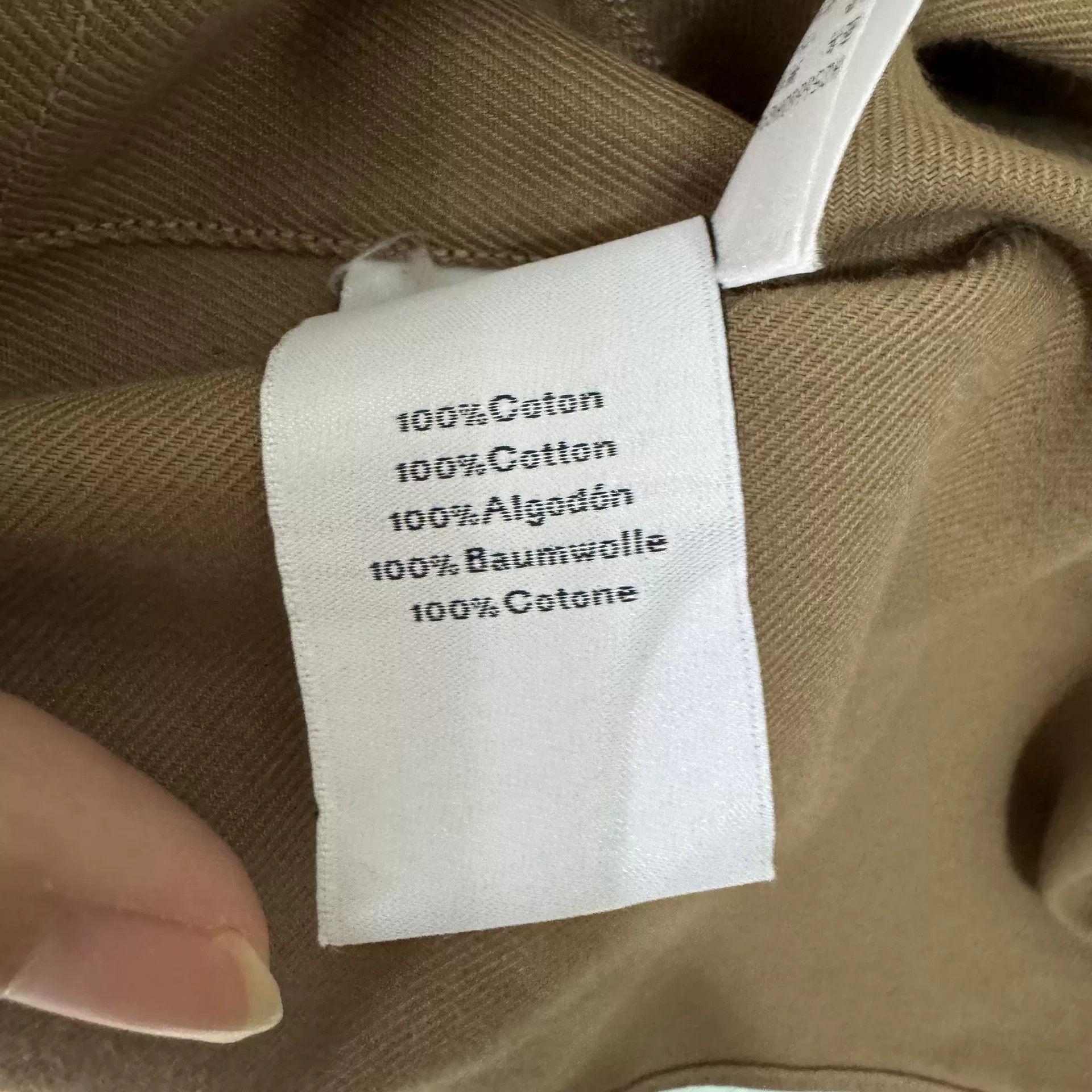 Hermes Hermes Men's Beige Cotton Shirt Jacket Size US XXS / EU 40 - 4 Thumbnail
