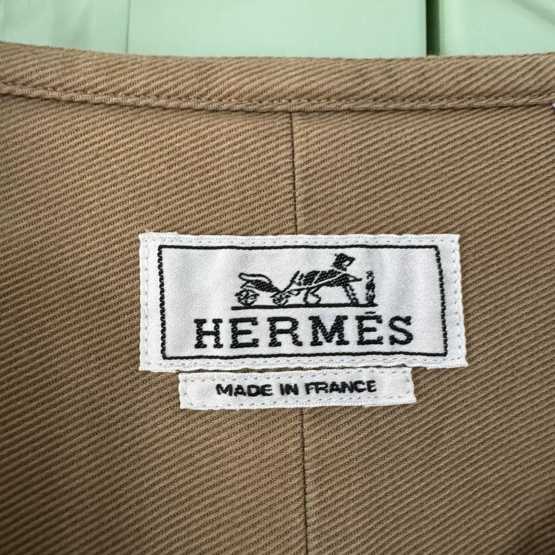 Hermes Hermes Men's Beige Cotton Shirt Jacket Size US XXS / EU 40 - 3 Thumbnail