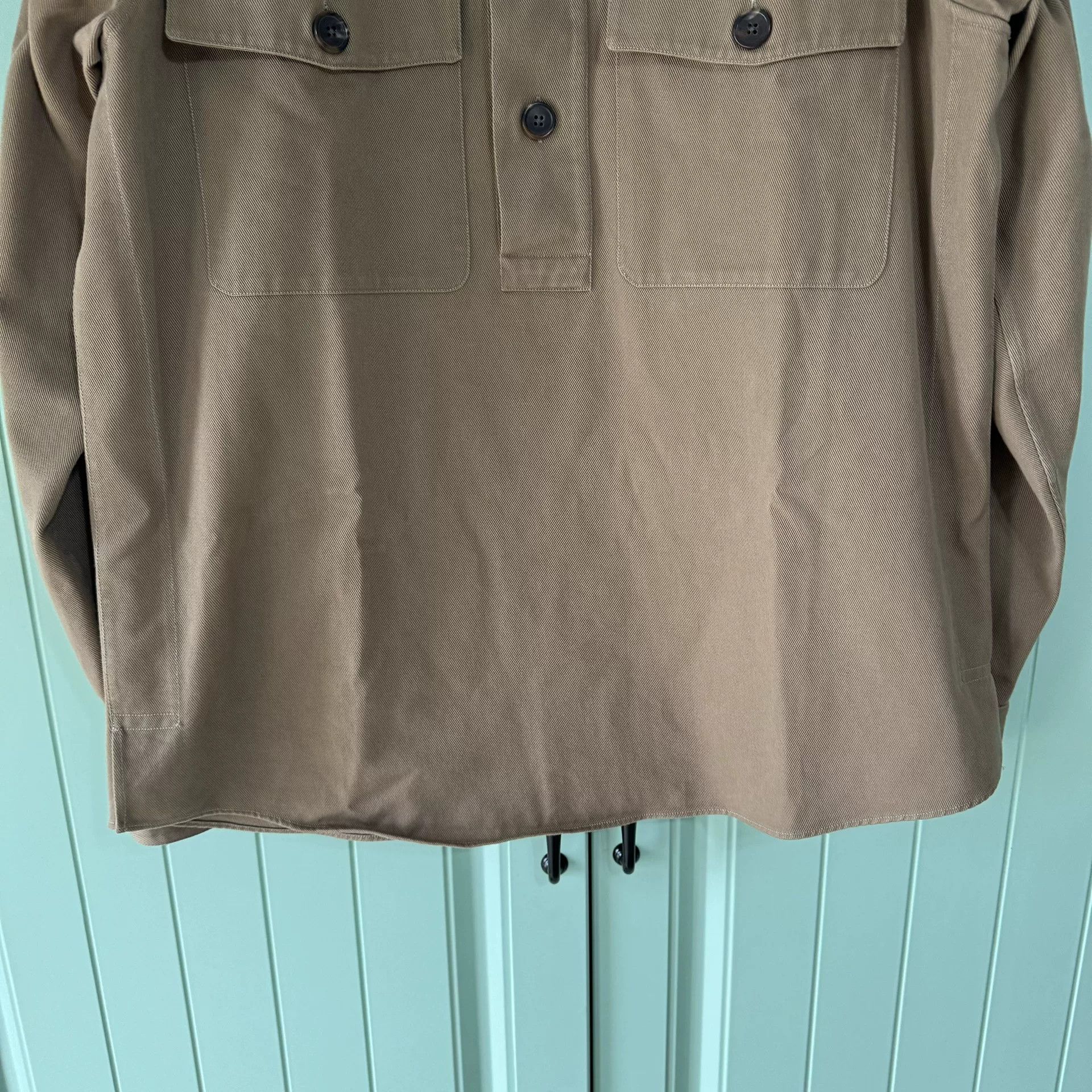 Hermes Hermes Men's Beige Cotton Shirt Jacket Size US XXS / EU 40 - 9 Thumbnail