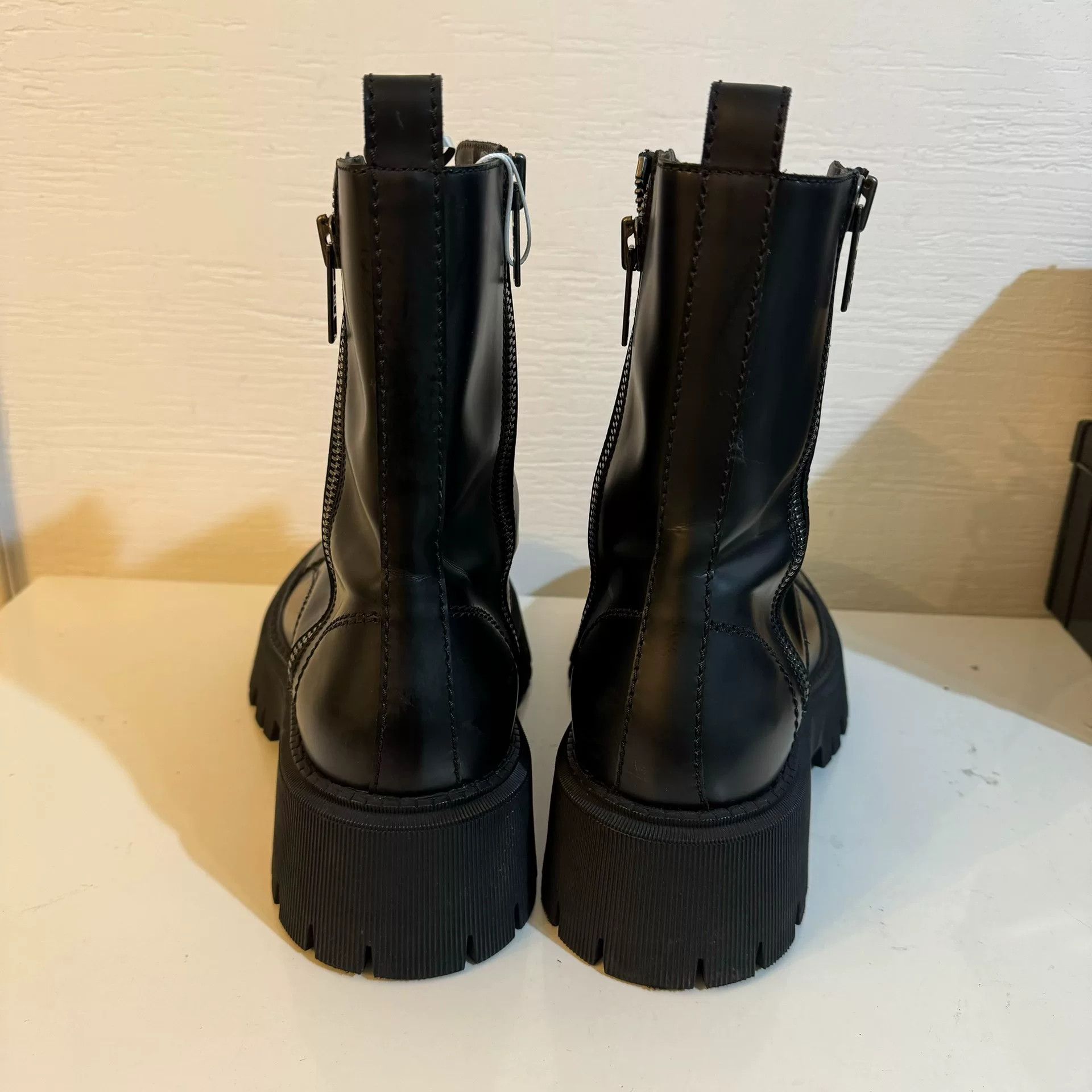 Balenciaga Balenciaga Tractor Lace-Up Leather Boots Size US 10 / EU 43 - 3 Thumbnail