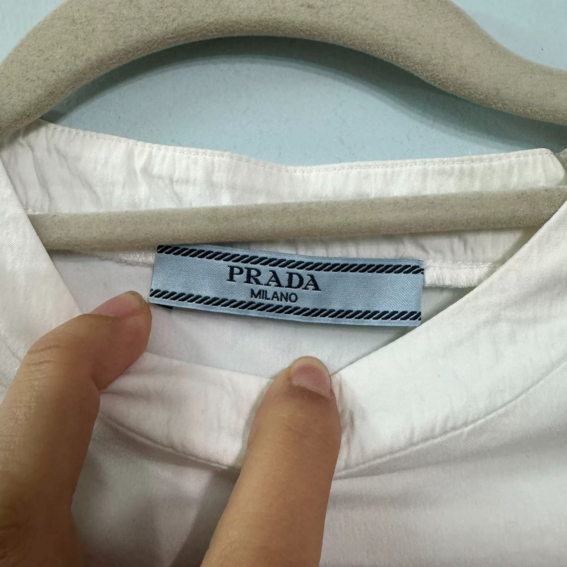 Prada Prada White Patchwork T-Shirt 38 Size S / US 4 / IT 40 - 3 Thumbnail