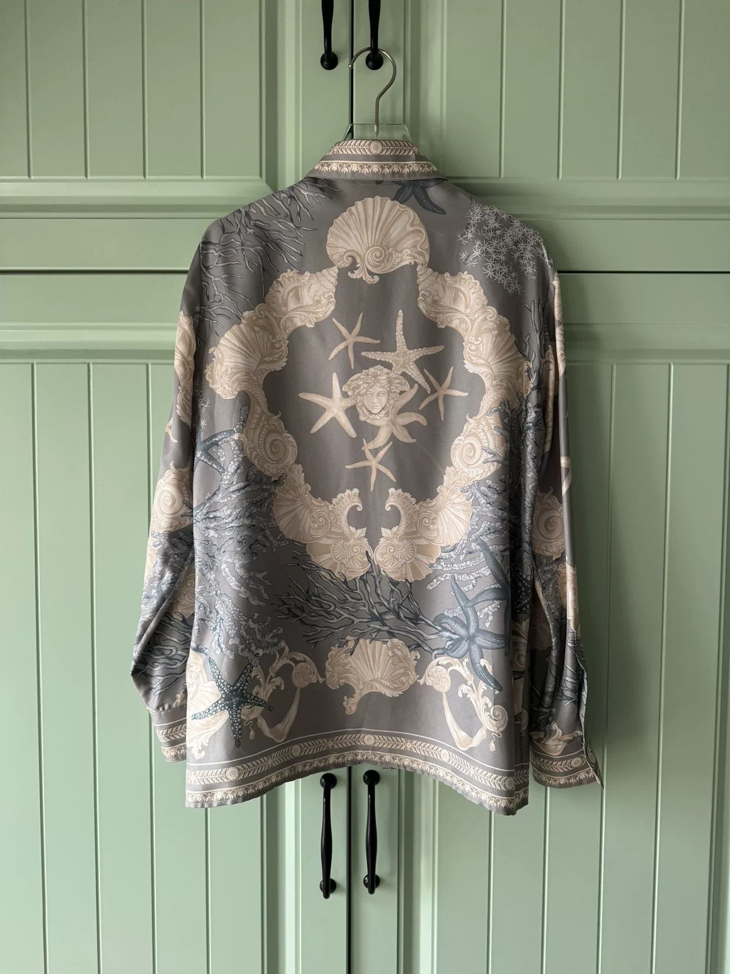 Versace Versace Starfish Shell Print Silk Shirt Size XS / US 0-2 / IT 36-38 - 2 Thumbnail