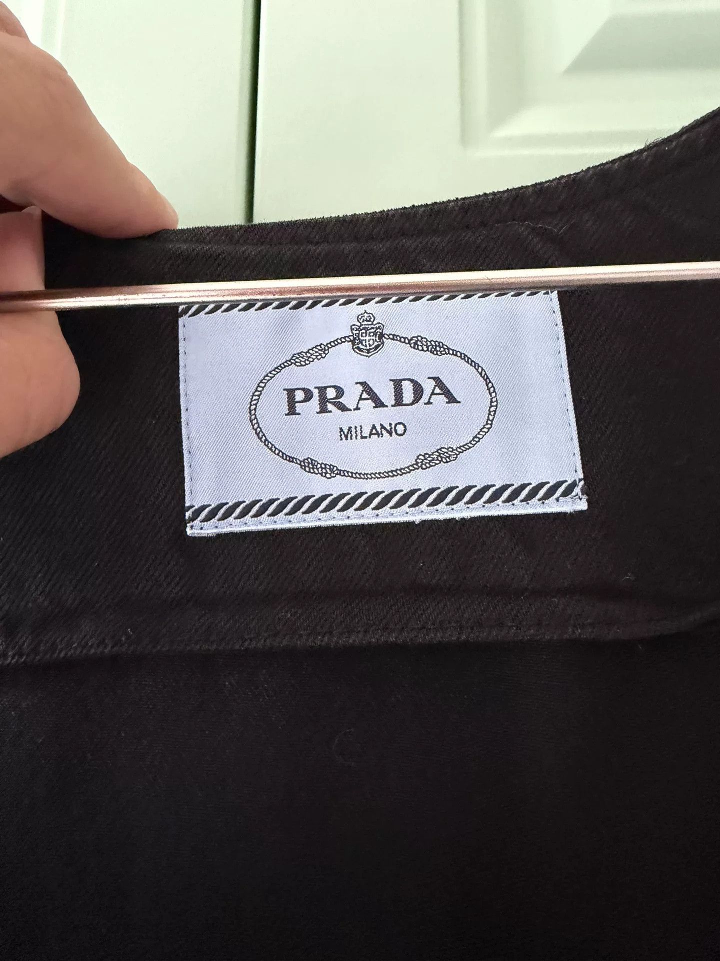 Prada Prada Black Denim Camisole Dress Size S / US 4 / IT 40 - 3 Thumbnail
