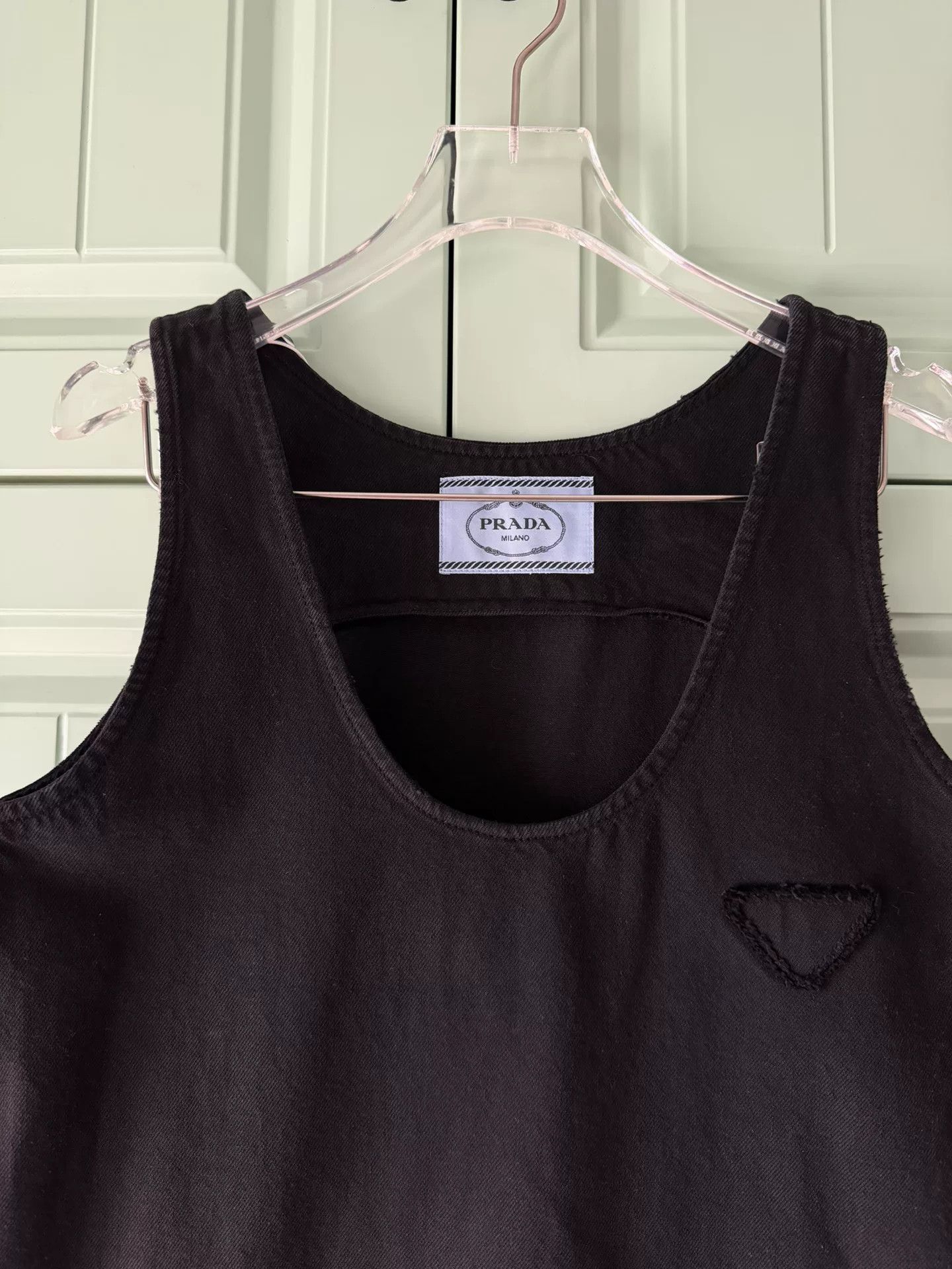 Prada Prada Black Denim Camisole Dress Size S / US 4 / IT 40 - 5 Thumbnail