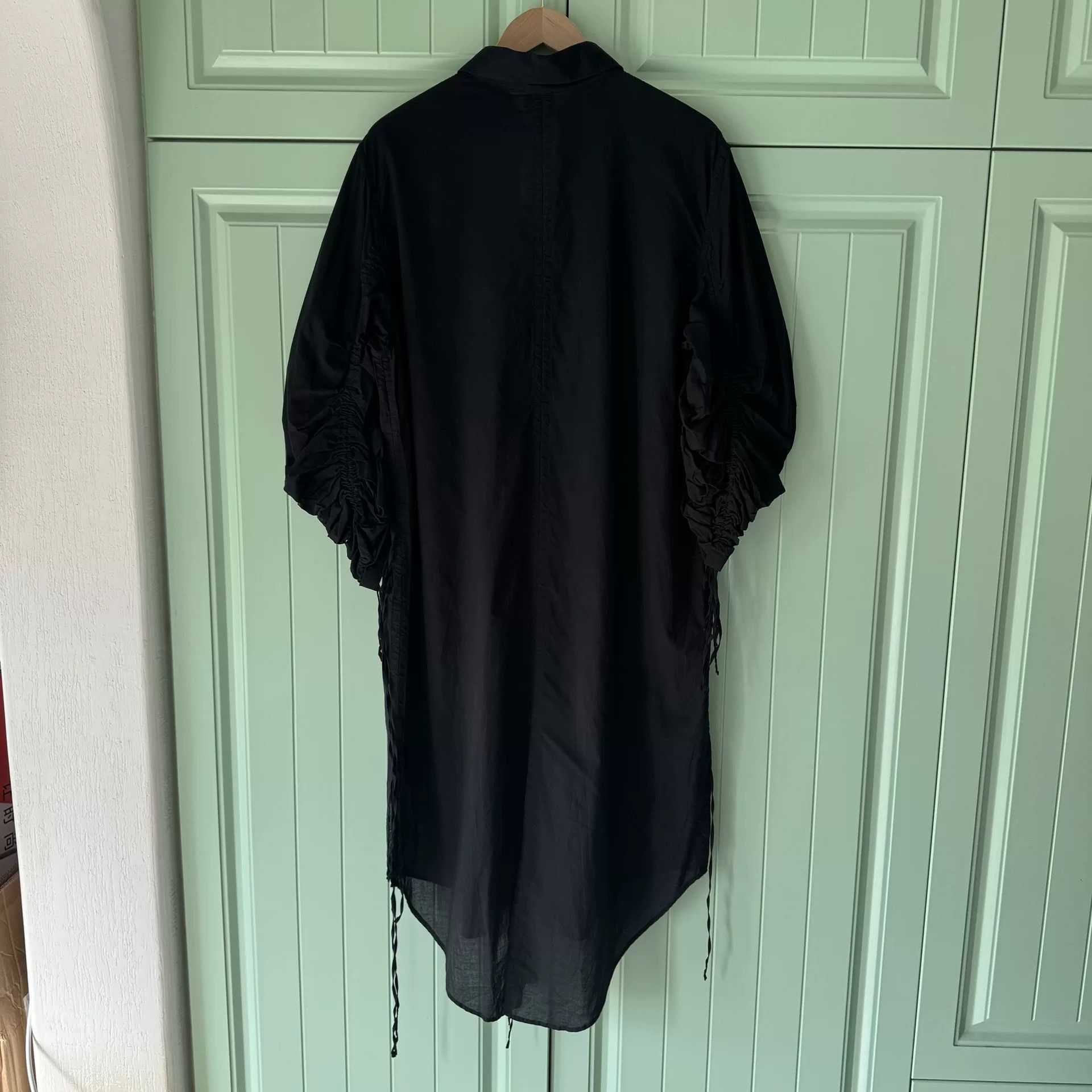 Ann Demeulemeester Ann Demeulemeester Black Ruched Sleeve Shirt Size S / US 4 / IT 40 - 2 Thumbnail
