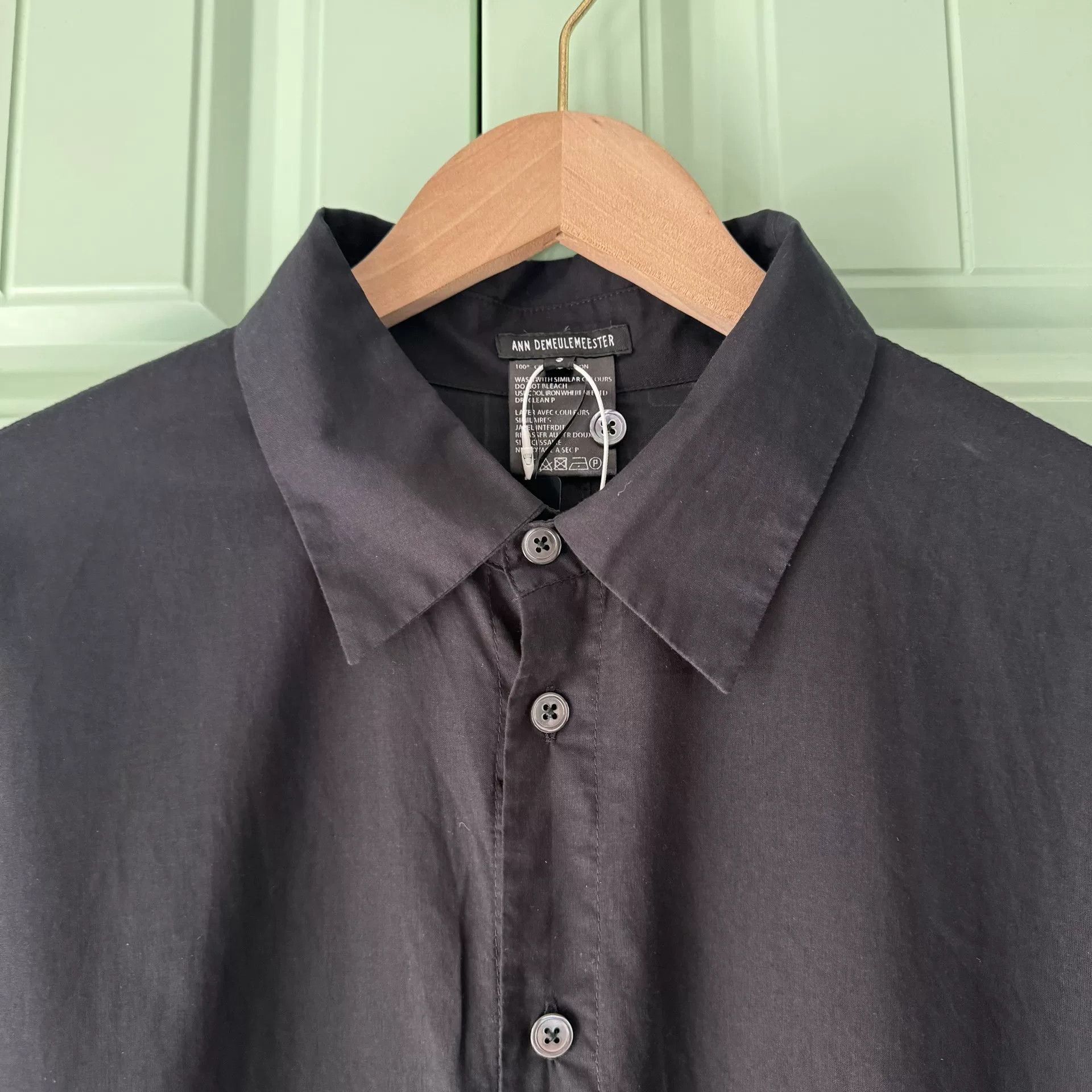 Ann Demeulemeester Ann Demeulemeester Black Ruched Sleeve Shirt Size S / US 4 / IT 40 - 7 Thumbnail