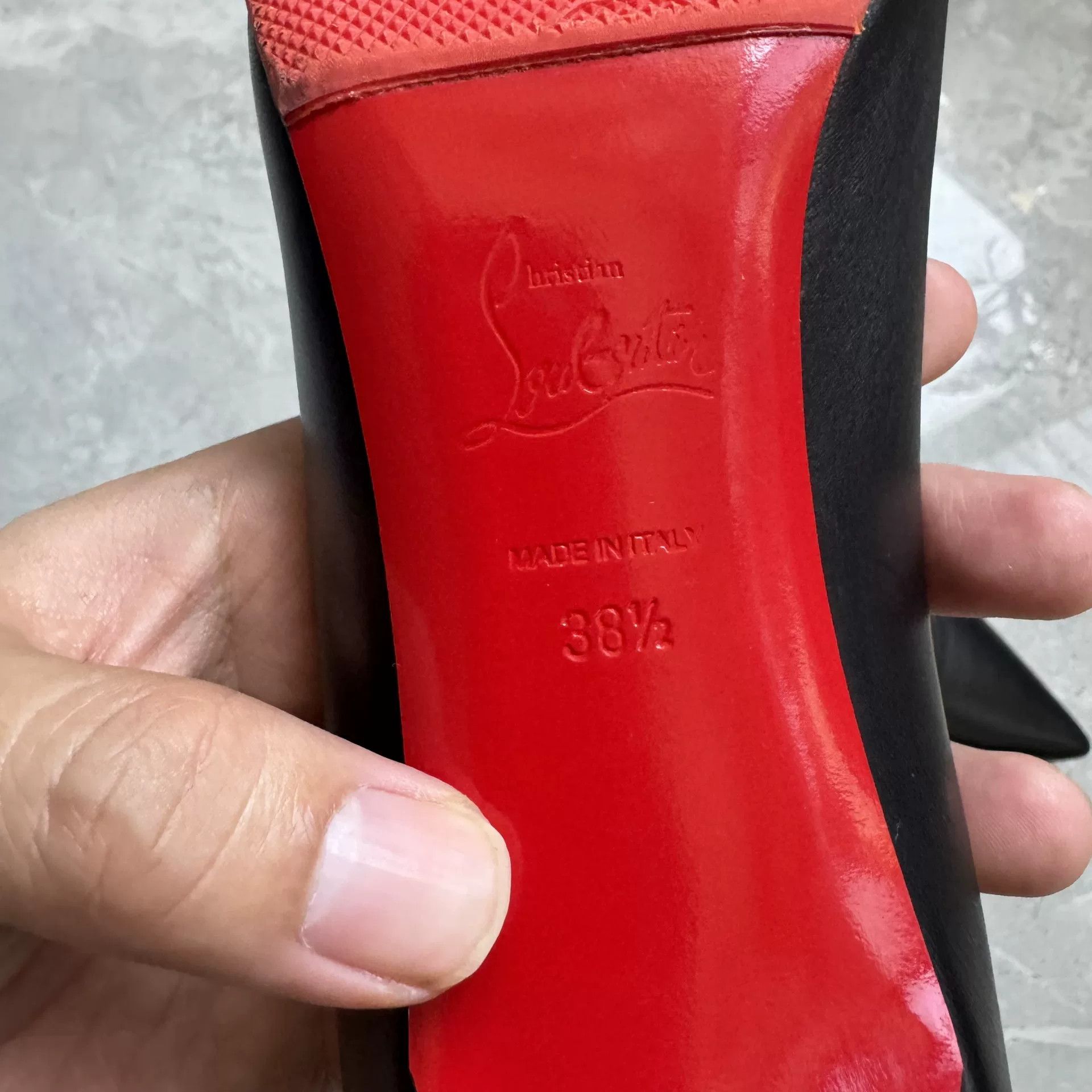 Christian Louboutin Christian Louboutin Black Patent Leather Heels Size US 7.5 / IT 37.5 - 5 Thumbnail
