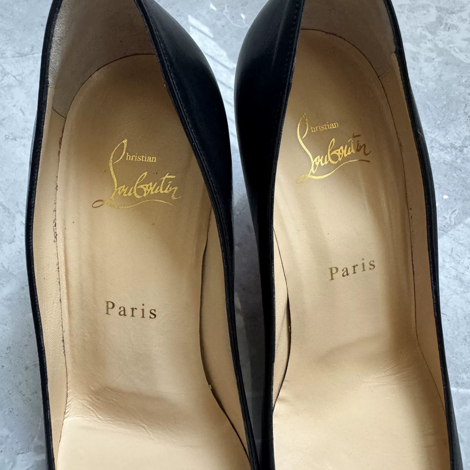 Christian Louboutin Christian Louboutin Black Patent Leather Heels Size US 7.5 / IT 37.5 - 6 Thumbnail
