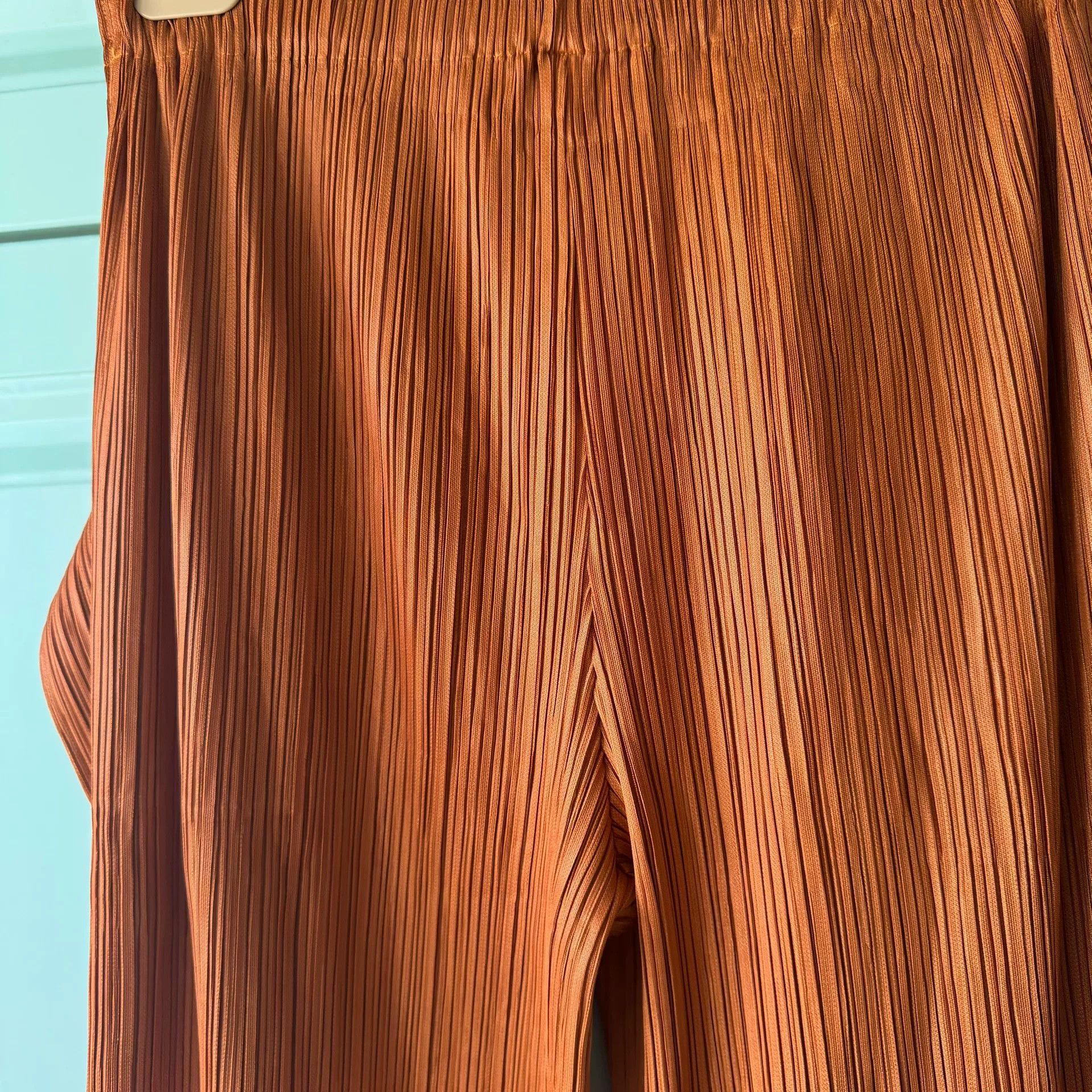 Issey Miyake PLEATS PLEASE Orange Pleated Pants Size 29" - 8 Thumbnail
