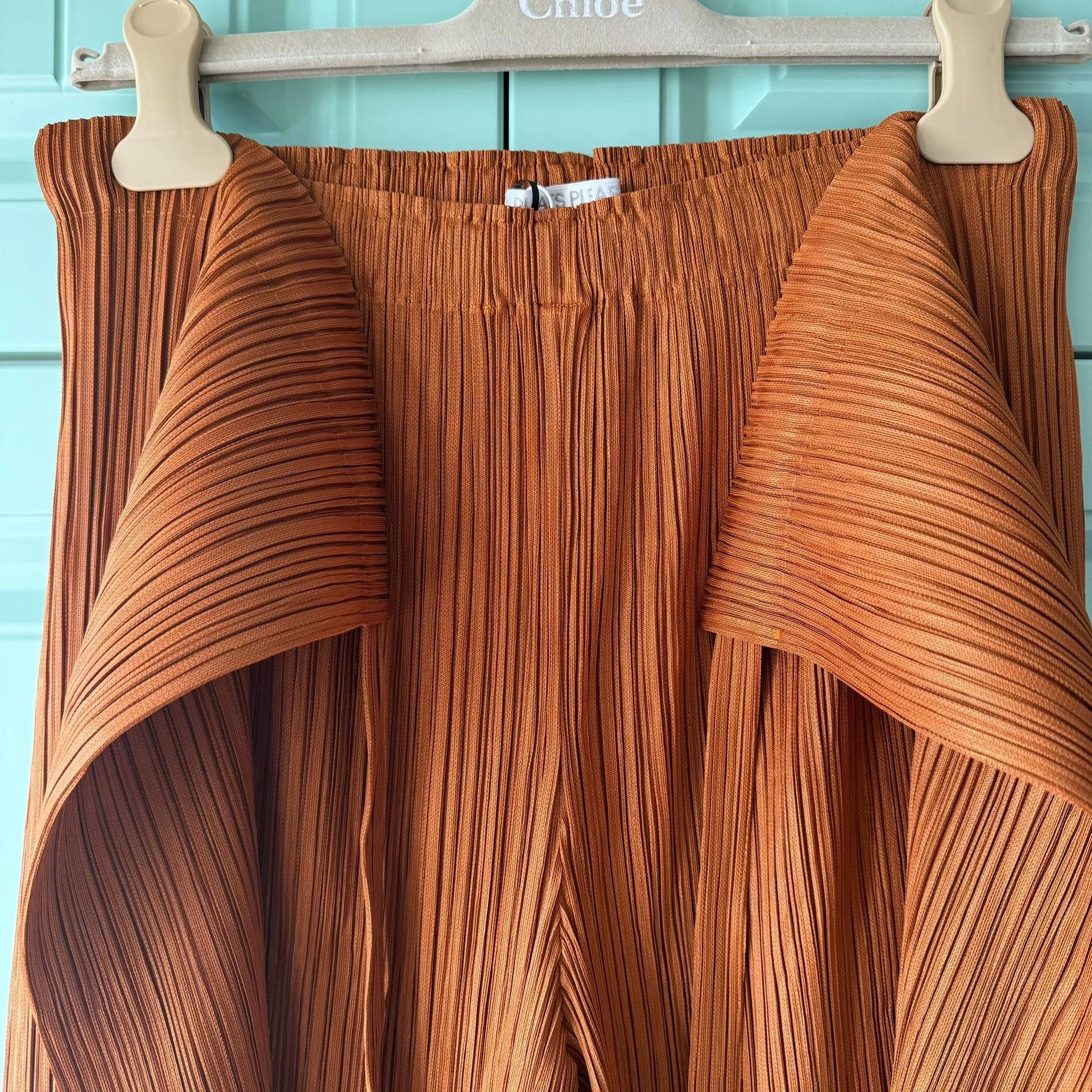 Issey Miyake PLEATS PLEASE Orange Pleated Pants Size 29" - 6 Thumbnail