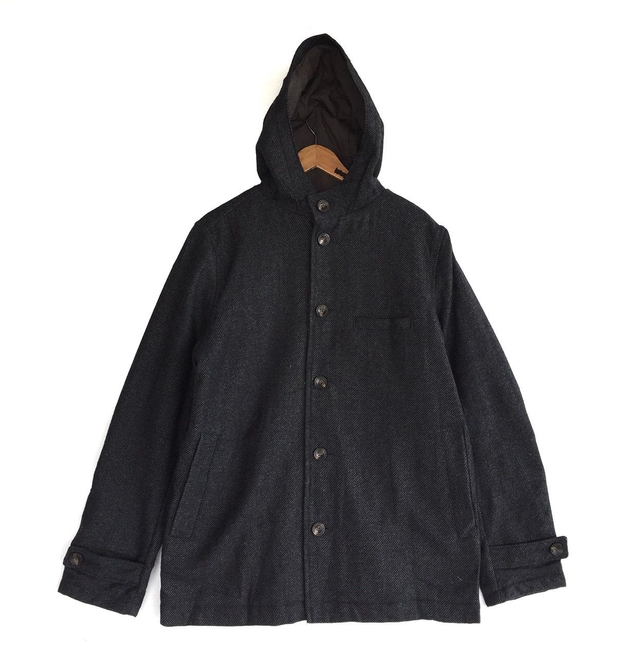 Japanese Brand Japanese Brand Johnbull Wool Hoodie Button Jacket Size US M / EU 48-50 / 2 - 6 Thumbnail