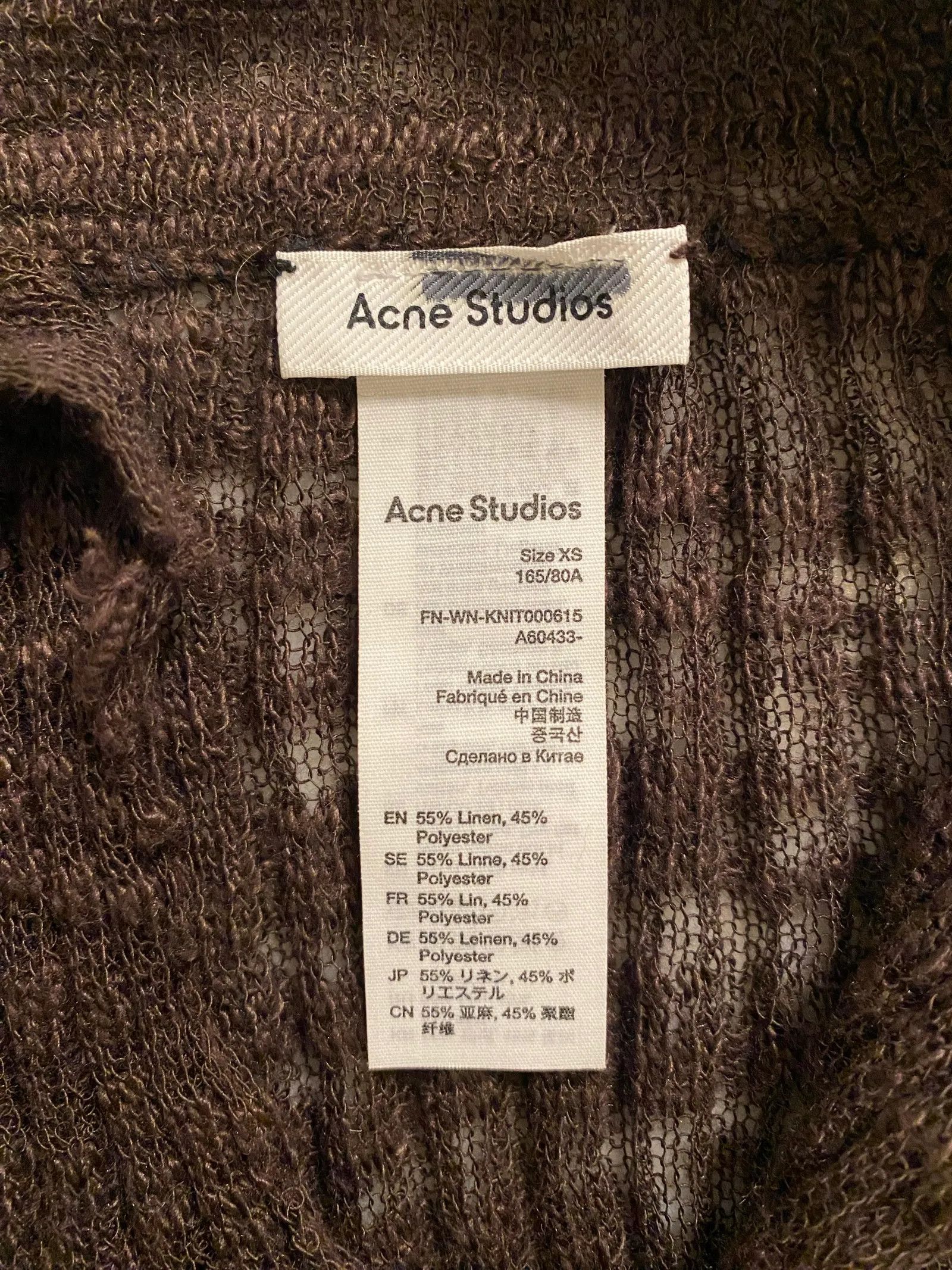 Acne Studios Acne Studios Linen Rib Sweater Size XS / US 0-2 / IT 36-38 - 2 Thumbnail