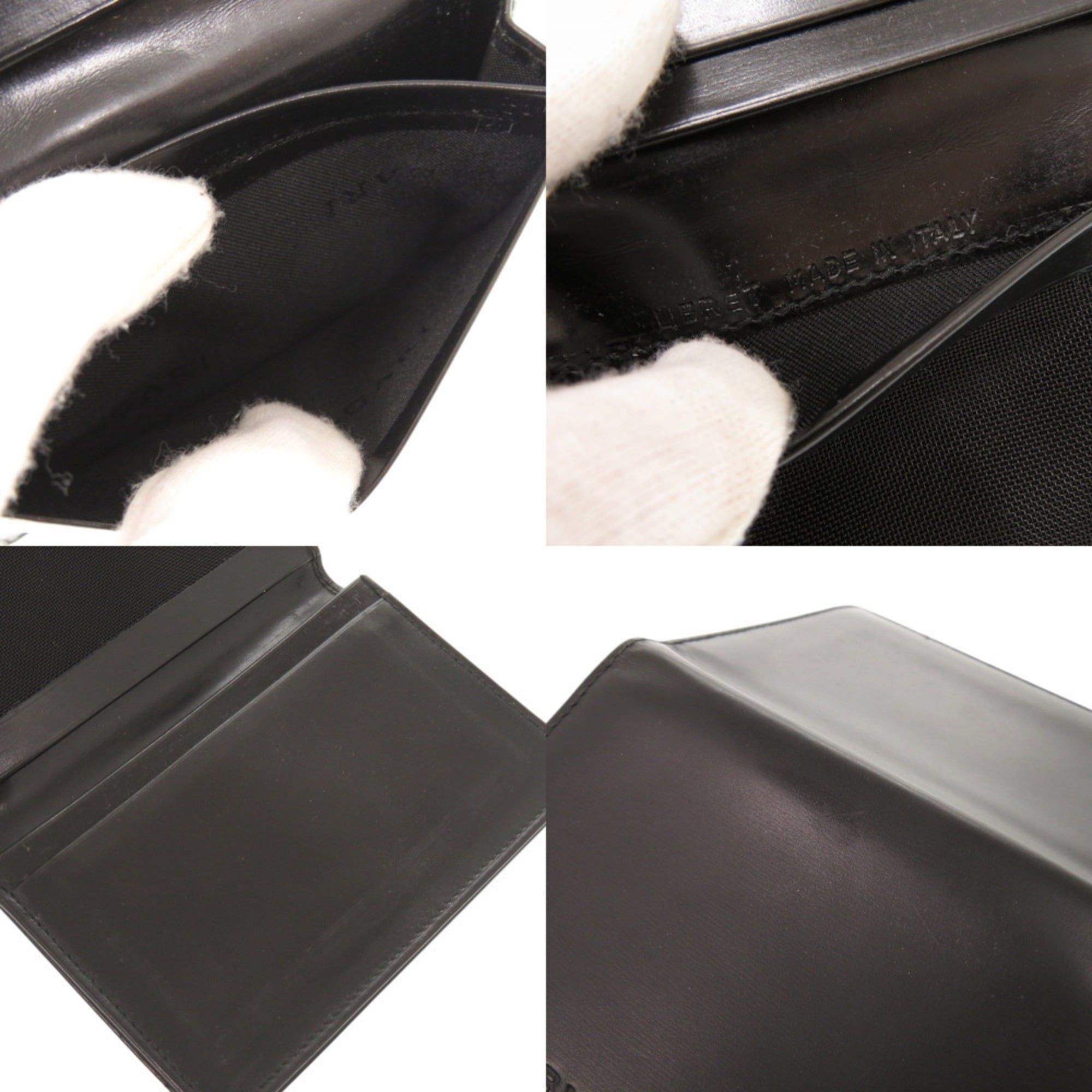 Bvlgari Bvlgari Leather Black Business Card Holder/Card Case, Black, 1789 Size ONE SIZE - 7 Thumbnail