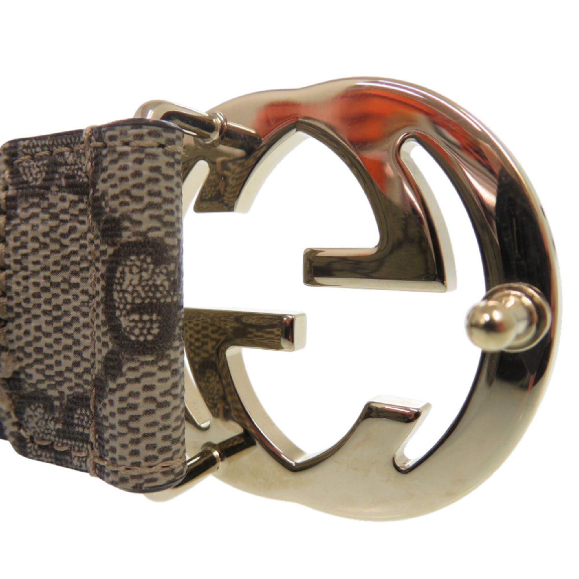 Gucci Excellent condition Gucci GG buckle belt 370543 leather beige 1779 Size ONE SIZE - 3 Thumbnail