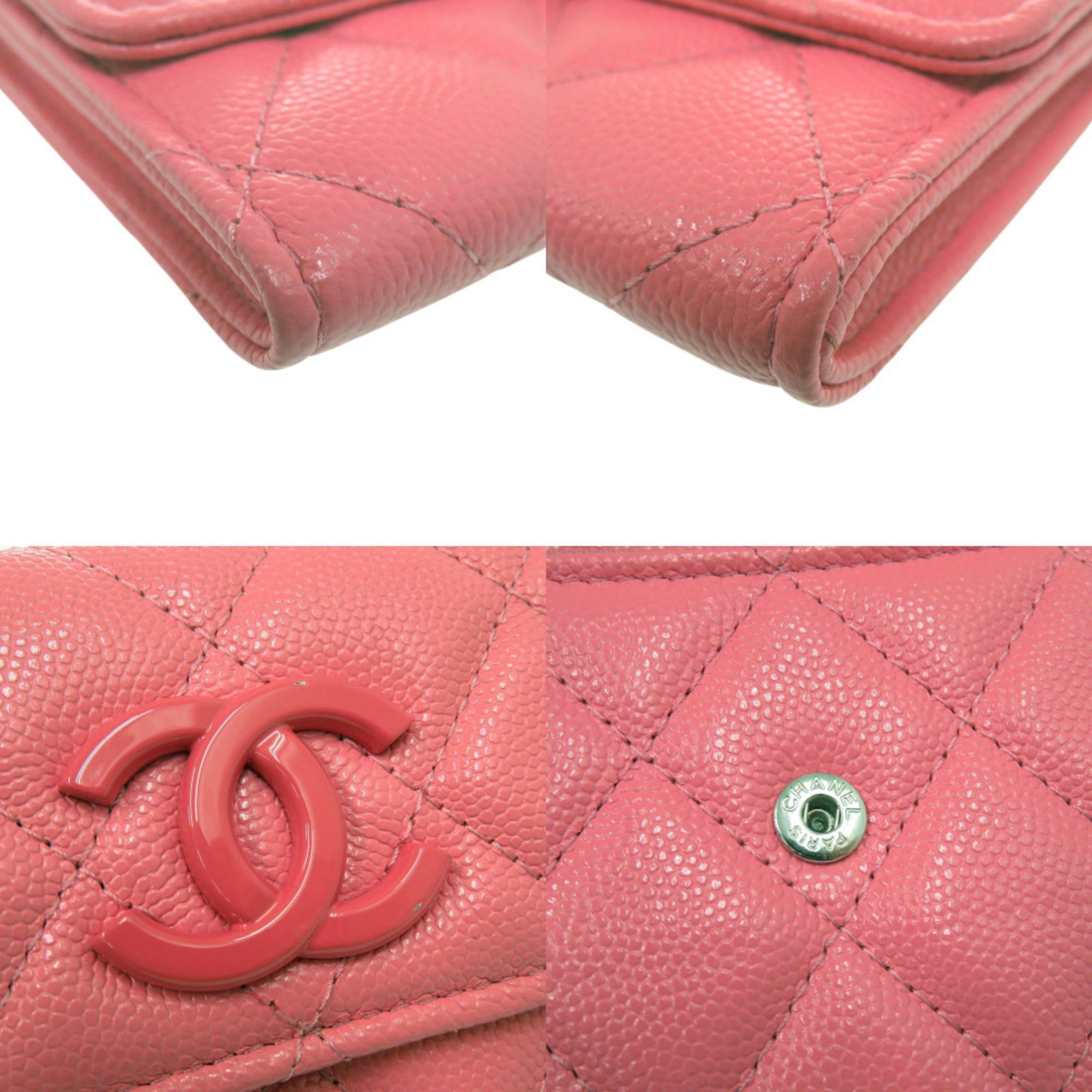 Chanel Excellent condition Chanel Matelasse flap wallet and coin case in pink leather, model 0073 Size ONE SIZE - 9 Thumbnail