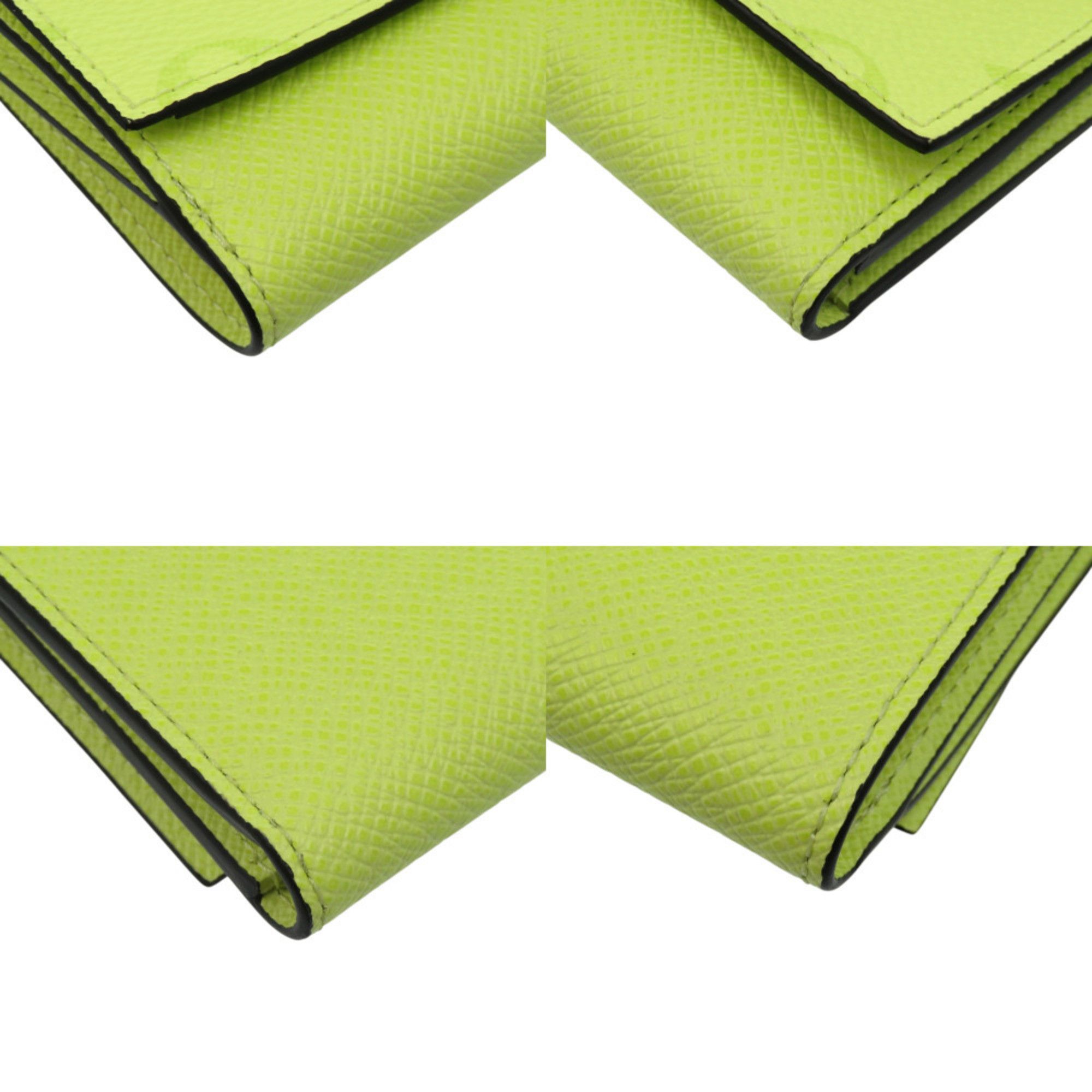 Louis Vuitton Like new Louis Vuitton Monogram Victor Wallet Taiga Rama M14129 in fluorescent yellow. LV yellow tri-fold wallet, 1829. Size ONE SIZE - 9 Thumbnail