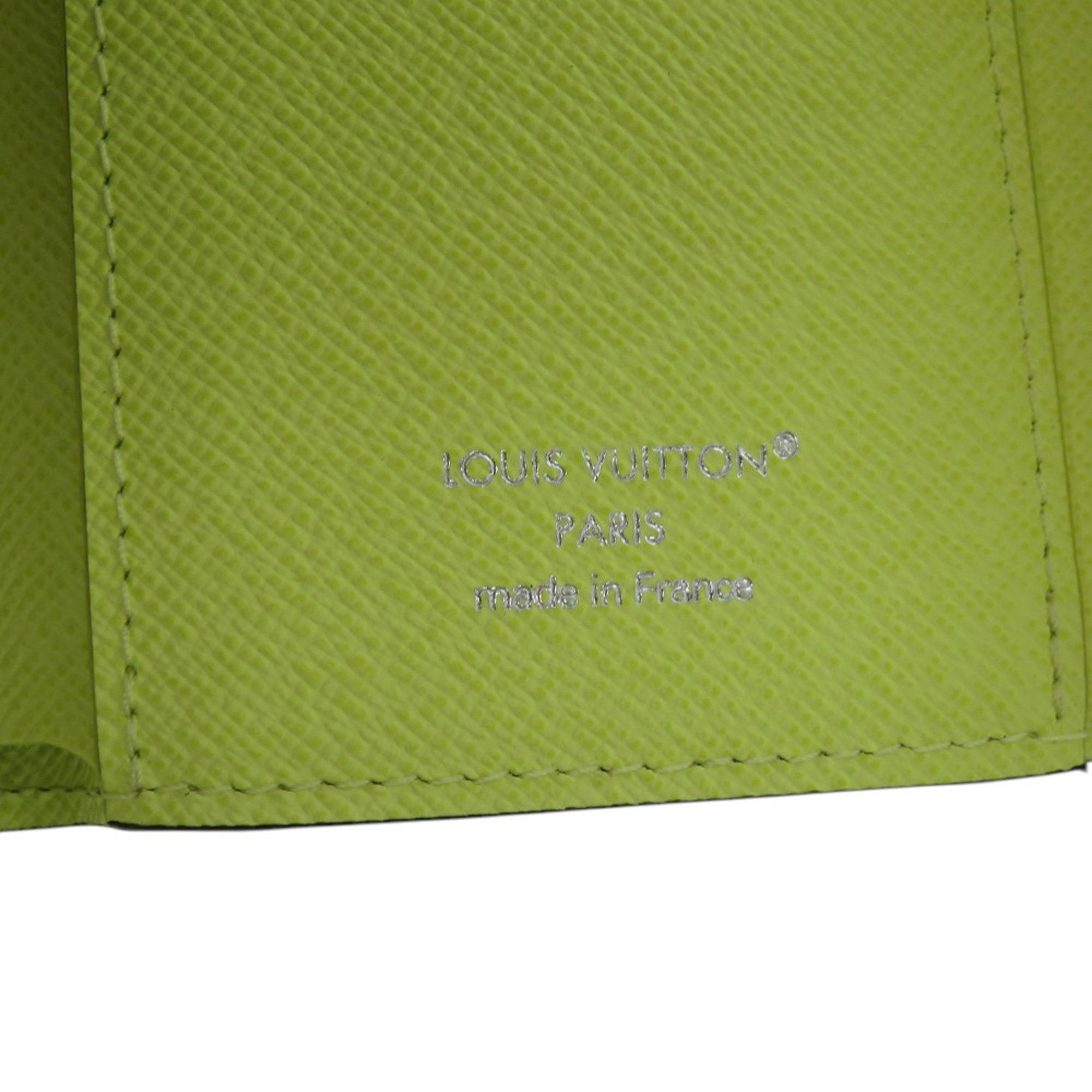 Louis Vuitton Like new Louis Vuitton Monogram Victor Wallet Taiga Rama M14129 in fluorescent yellow. LV yellow tri-fold wallet, 1829. Size ONE SIZE - 5 Thumbnail