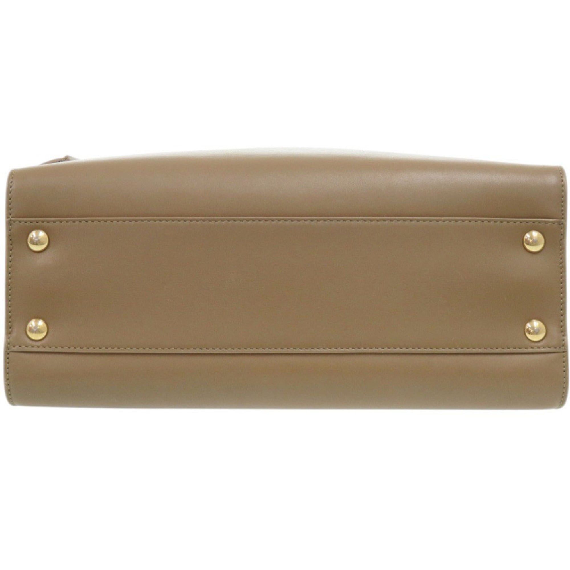 Salvatore Ferragamo Salvatore Ferragamo Gancini Brown Leather Handbag 0646 Size ONE SIZE - 3 Thumbnail