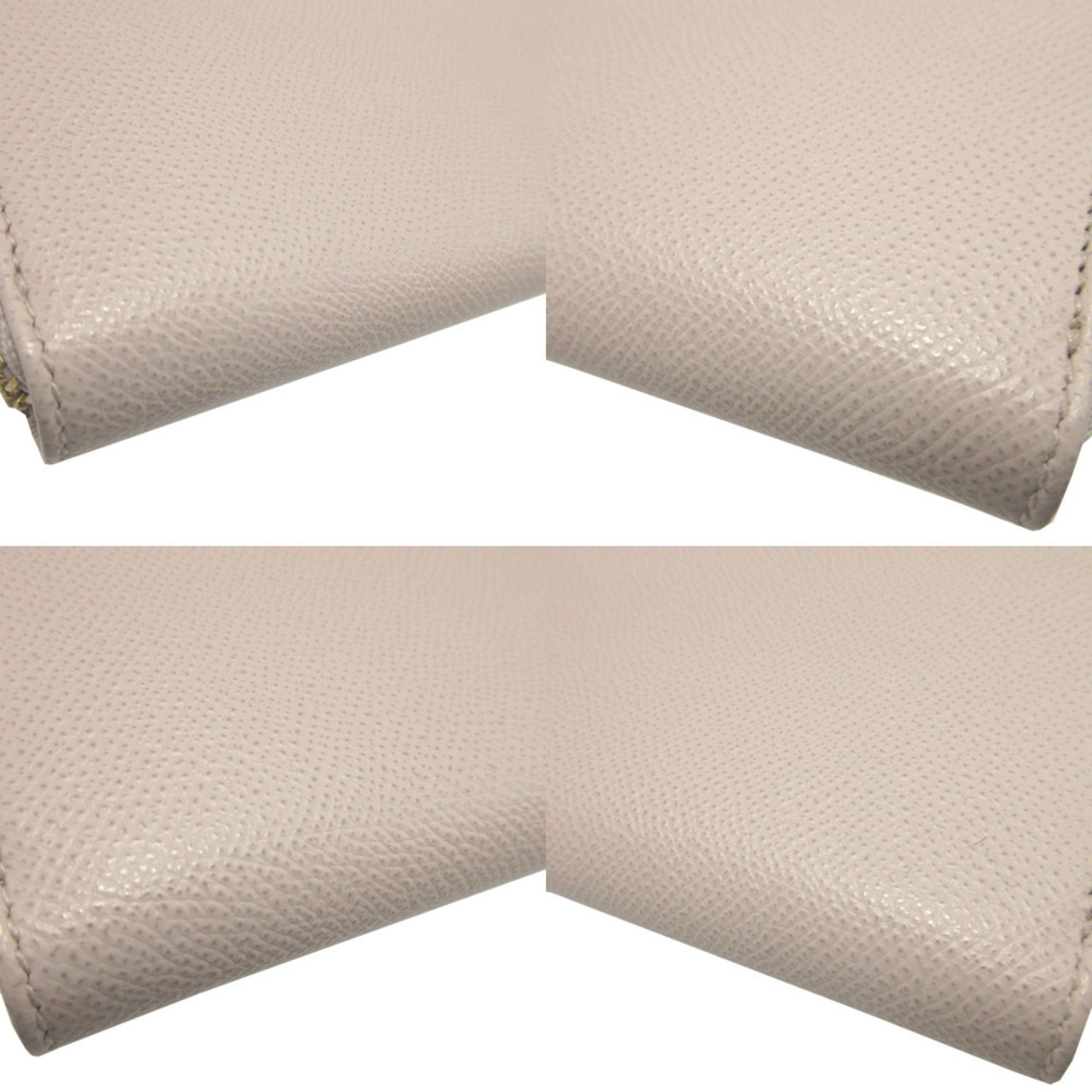 Salvatore Ferragamo Like new Salvatore Ferragamo Gancini leather ivory JASMINE FLOW round zip long wallet 0562 Size ONE SIZE - 7 Thumbnail