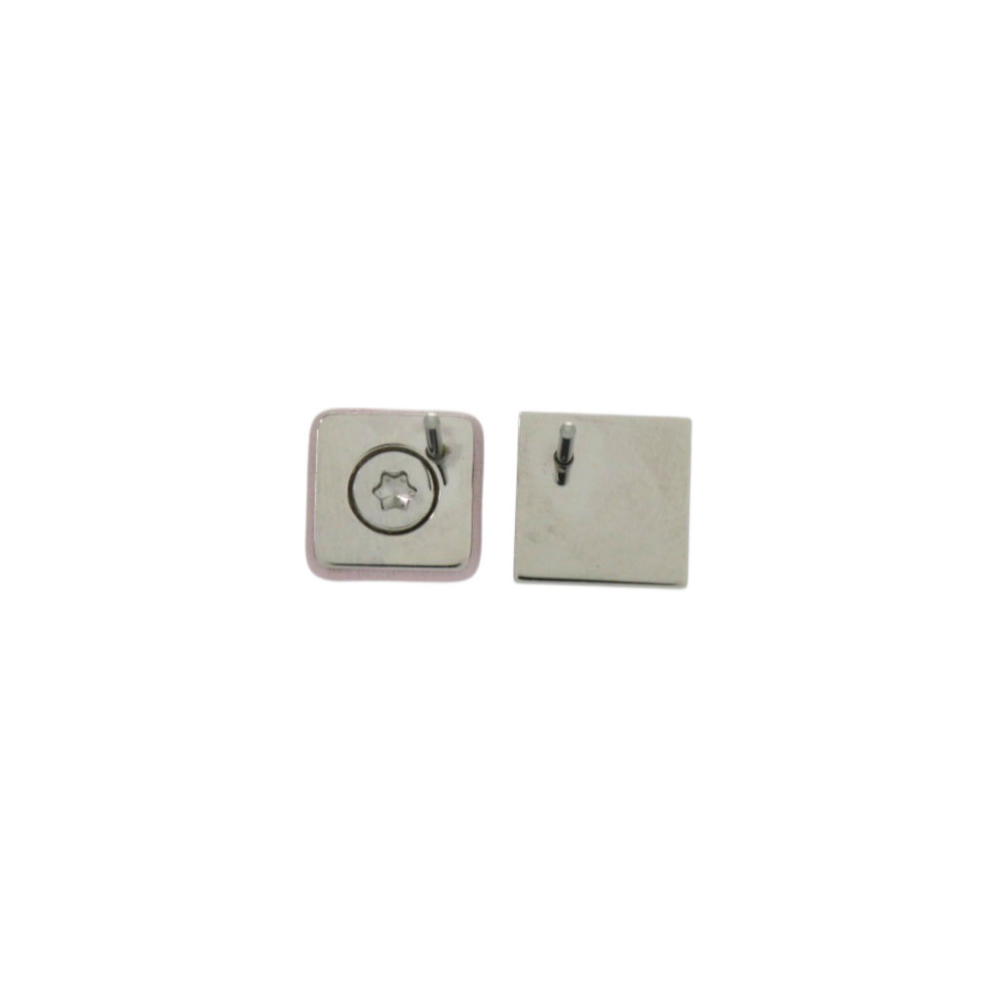 Hermes Like new Hermes Medorgaine metal and leather mauve pale earrings 0513 Size ONE SIZE - 2 Thumbnail