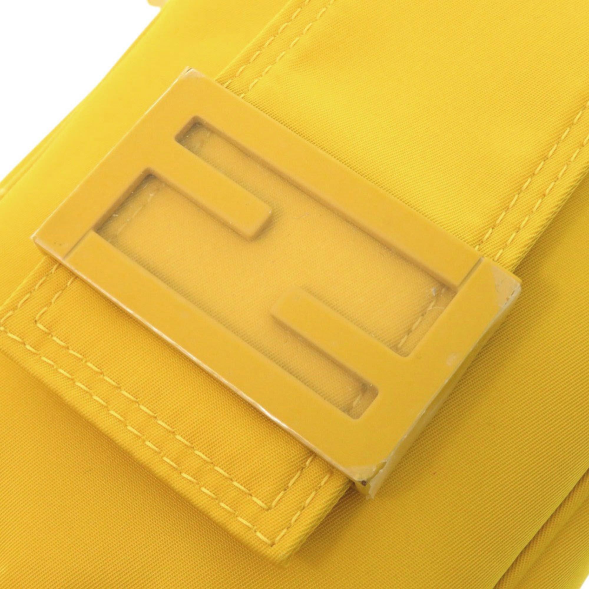 Fendi Excellent condition Fendi Baguette Phone Pouch 7AS056 Nylon Yellow Shoulder Bag 1514 Size ONE SIZE - 9 Thumbnail
