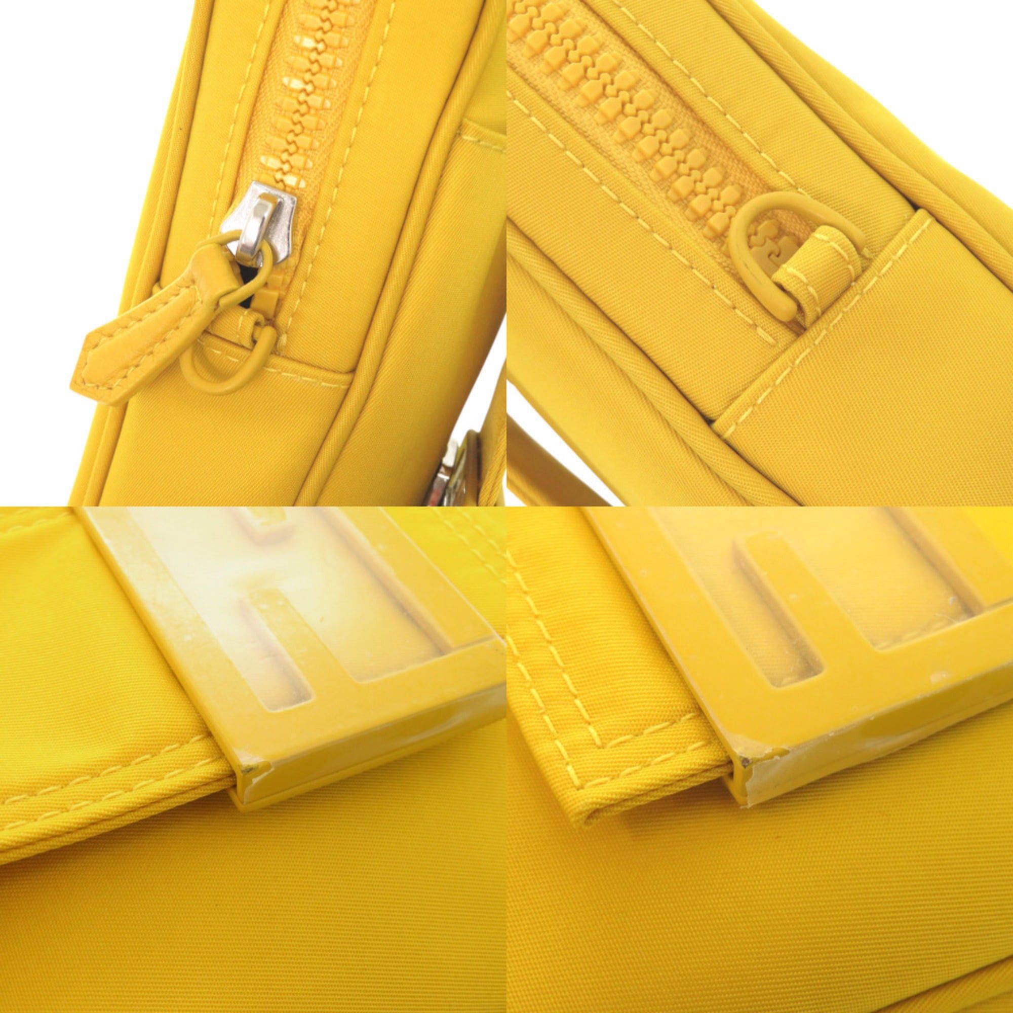 Fendi Excellent condition Fendi Baguette Phone Pouch 7AS056 Nylon Yellow Shoulder Bag 1514 Size ONE SIZE - 10 Thumbnail
