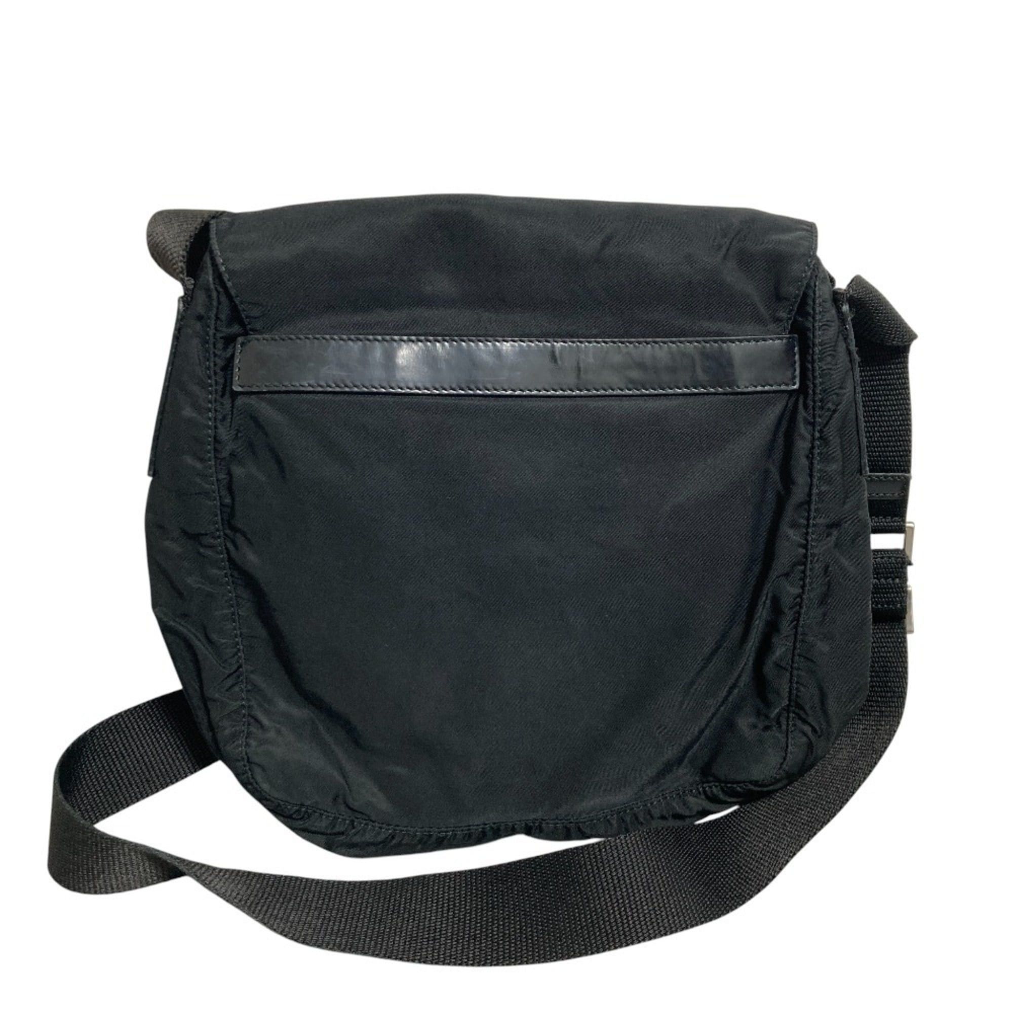Prada PRADA Triangle Logo Plate Nylon Shoulder Bag, Black, Women's, Lux, Pre-owned Brands Size ONE SIZE - 2 Thumbnail