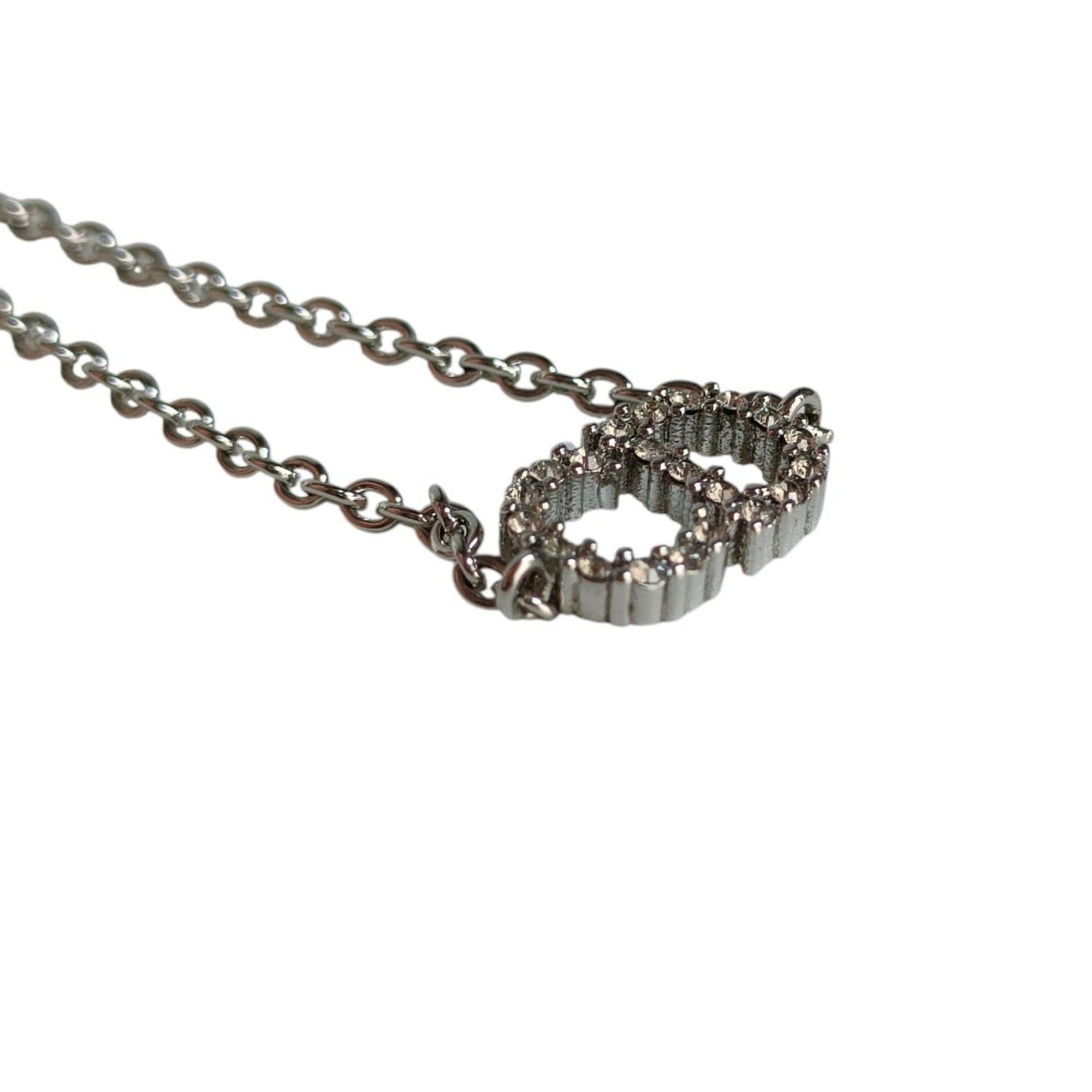 Dior Christian Dior Clair D Lune Rhinestone Chain Bracelet in Silver Metal, Women's, Luxs, Pre-owned Brands Size ONE SIZE - 3 Thumbnail