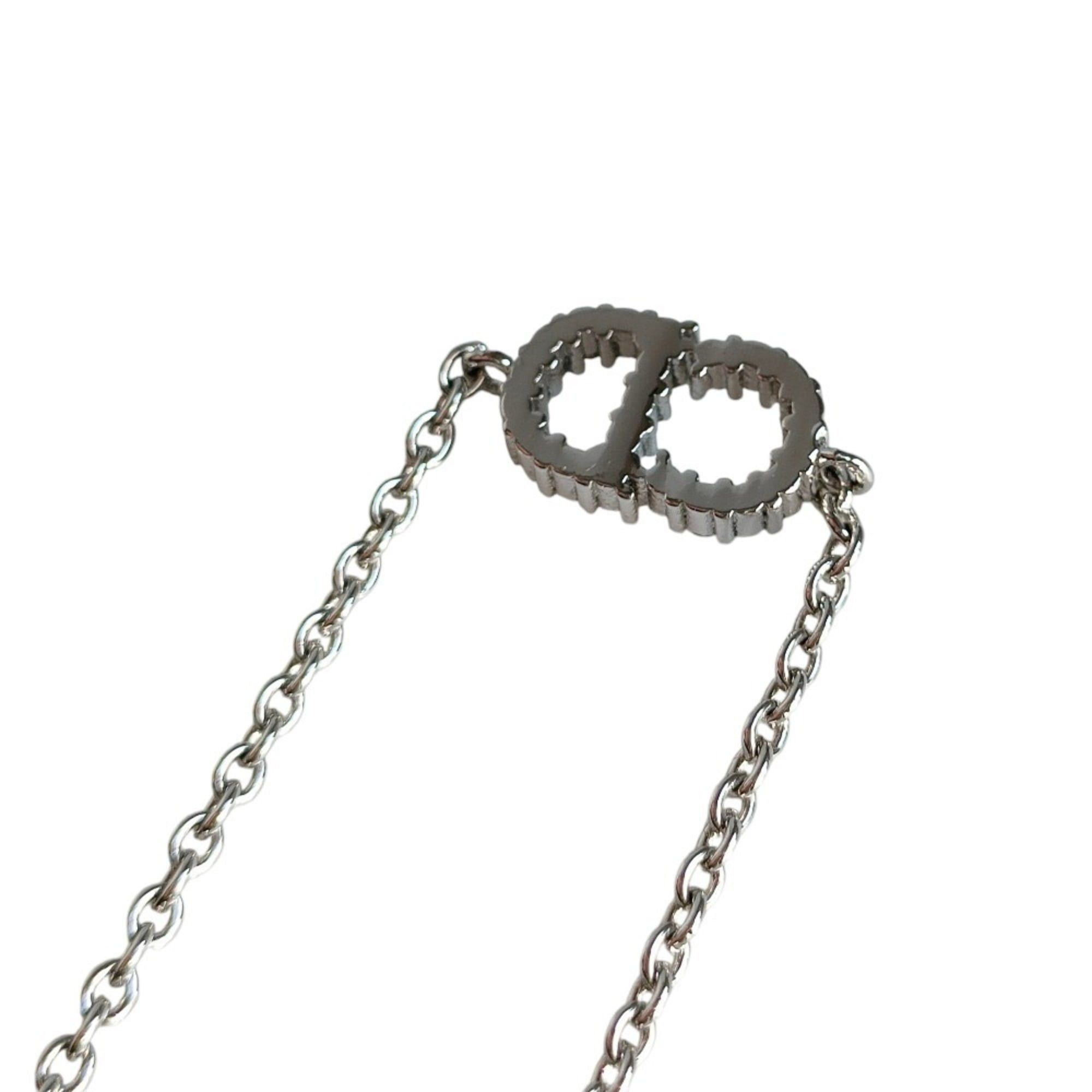 Dior Christian Dior Clair D Lune Rhinestone Chain Bracelet in Silver Metal, Women's, Luxs, Pre-owned Brands Size ONE SIZE - 5 Thumbnail