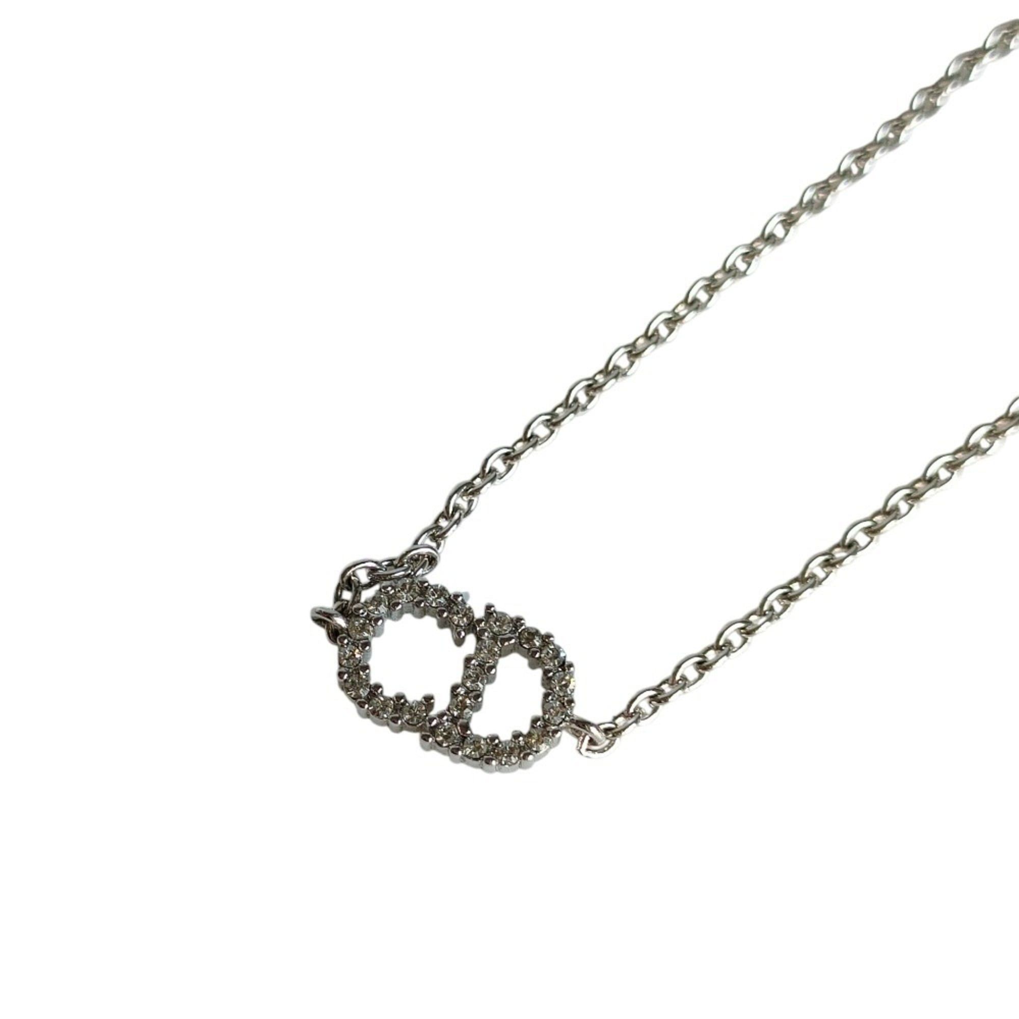 Dior Christian Dior Clair D Lune Rhinestone Chain Bracelet in Silver Metal, Women's, Luxs, Pre-owned Brands Size ONE SIZE - 2 Thumbnail