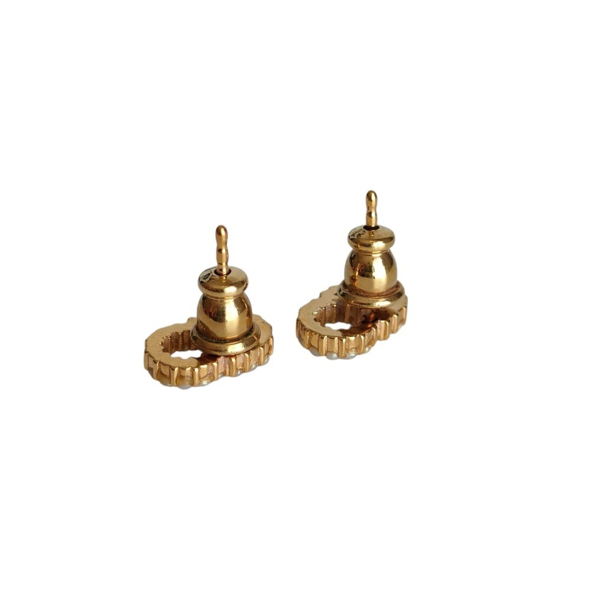 Dior Christian Dior Clair D Lune Pearl Stud Earrings, Gold, Women's, Luxs, Pre-owned Brands Size ONE SIZE - 4 Thumbnail