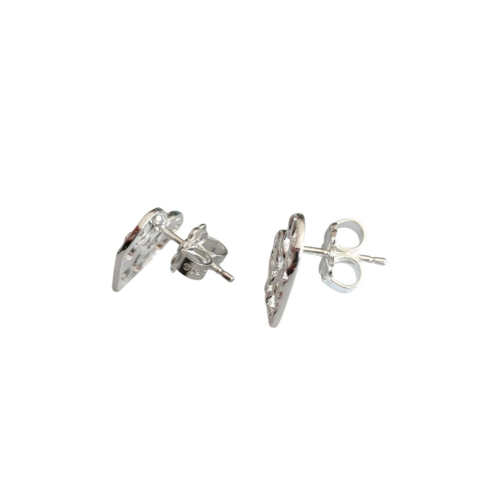 Tiffany & Co. TIFFANY & Co. Paloma Picasso AG925 Olive Leaf Heart Stud Earrings in Silver, Women's. Luxs Pre-owned Brand. Size ONE SIZE - 2 Thumbnail