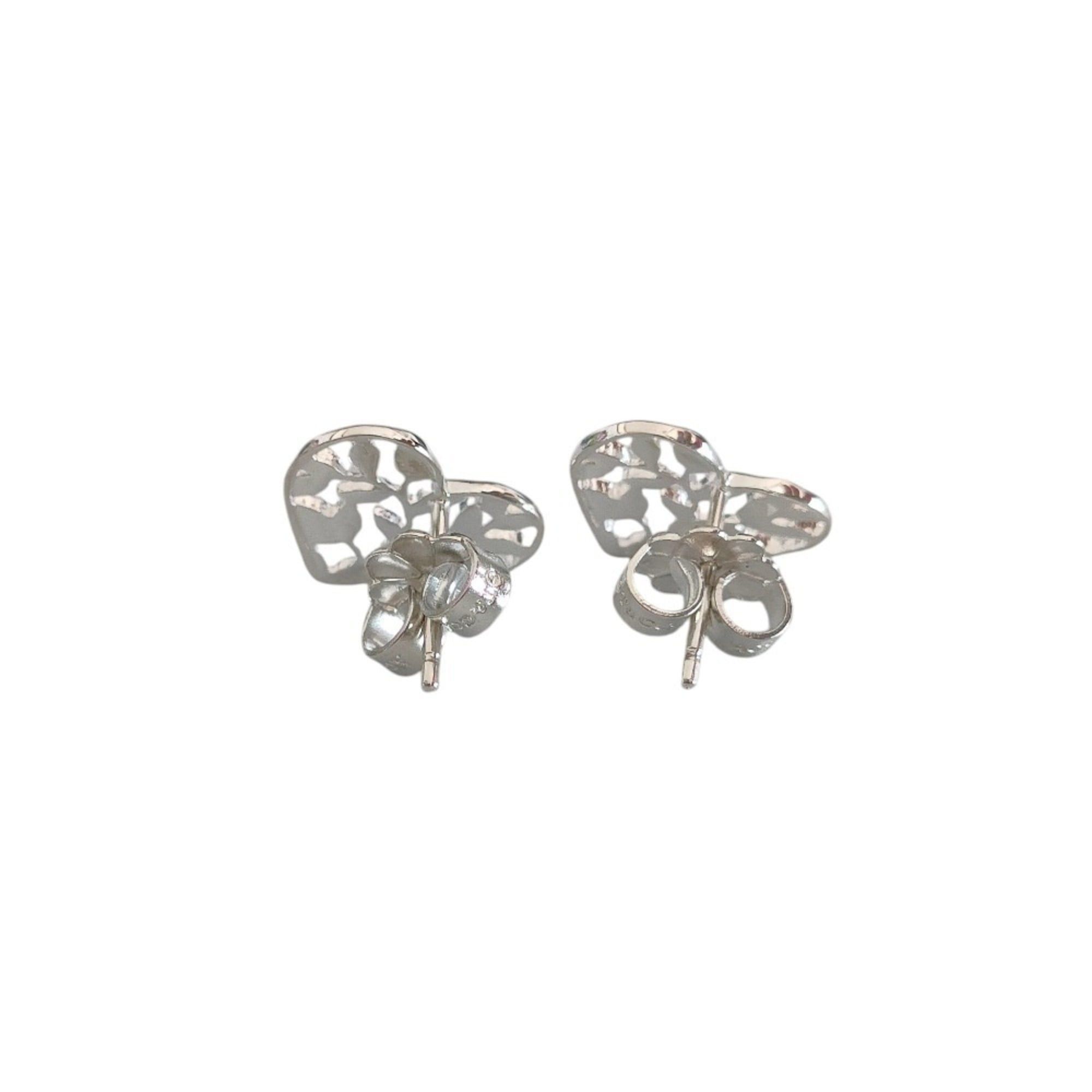 Tiffany & Co. TIFFANY & Co. Paloma Picasso AG925 Olive Leaf Heart Stud Earrings in Silver, Women's. Luxs Pre-owned Brand. Size ONE SIZE - 3 Thumbnail