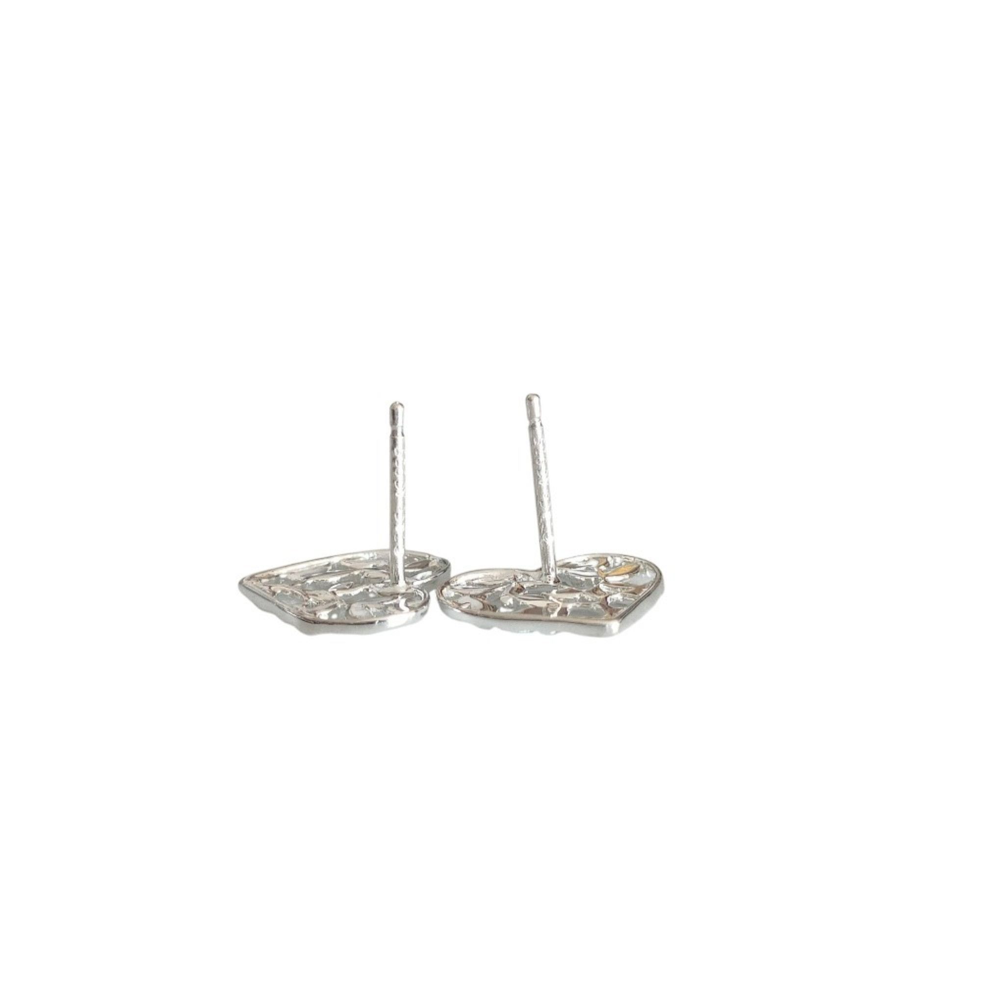 Tiffany & Co. TIFFANY & Co. Paloma Picasso AG925 Olive Leaf Heart Stud Earrings in Silver, Women's. Luxs Pre-owned Brand. Size ONE SIZE - 4 Thumbnail